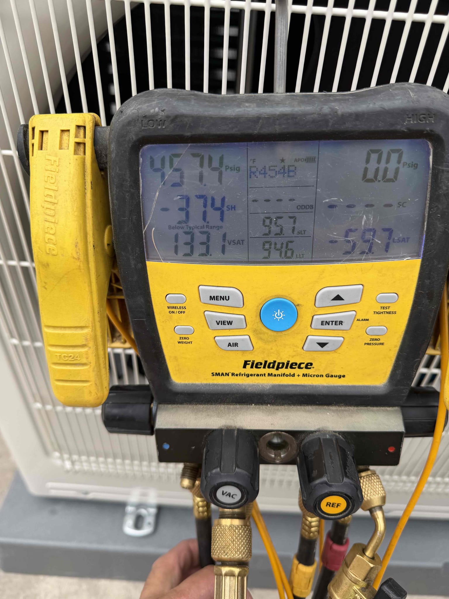Installed 2 ton 18 SEER. Job complete. Customer paid by check.