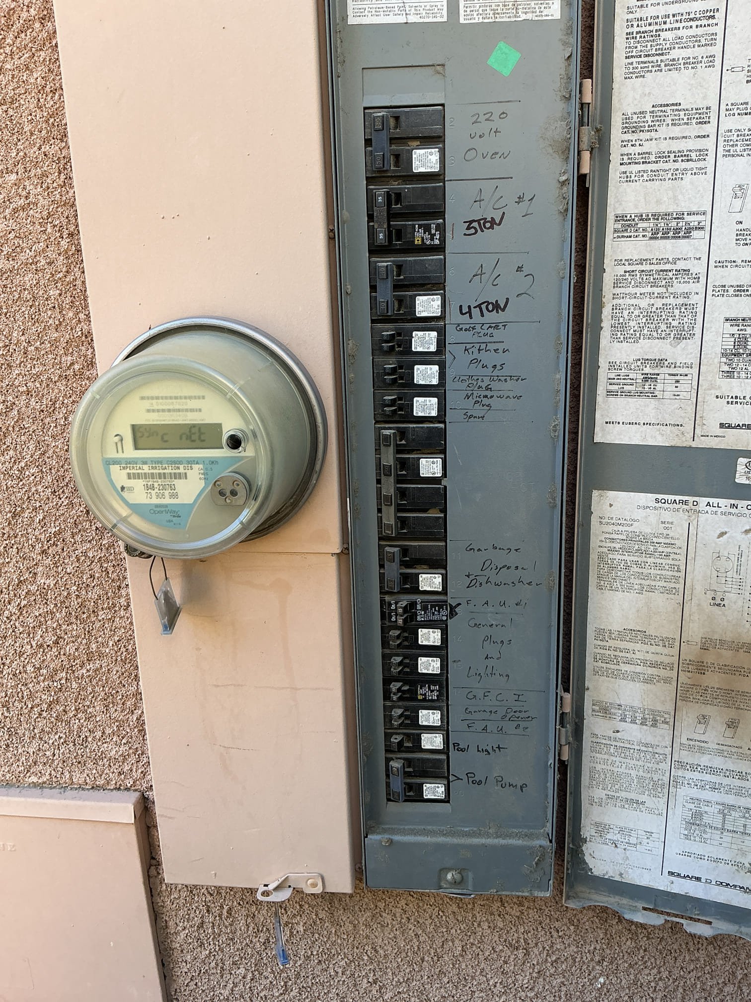 Free inspection also installed receptacle under bar for client for free