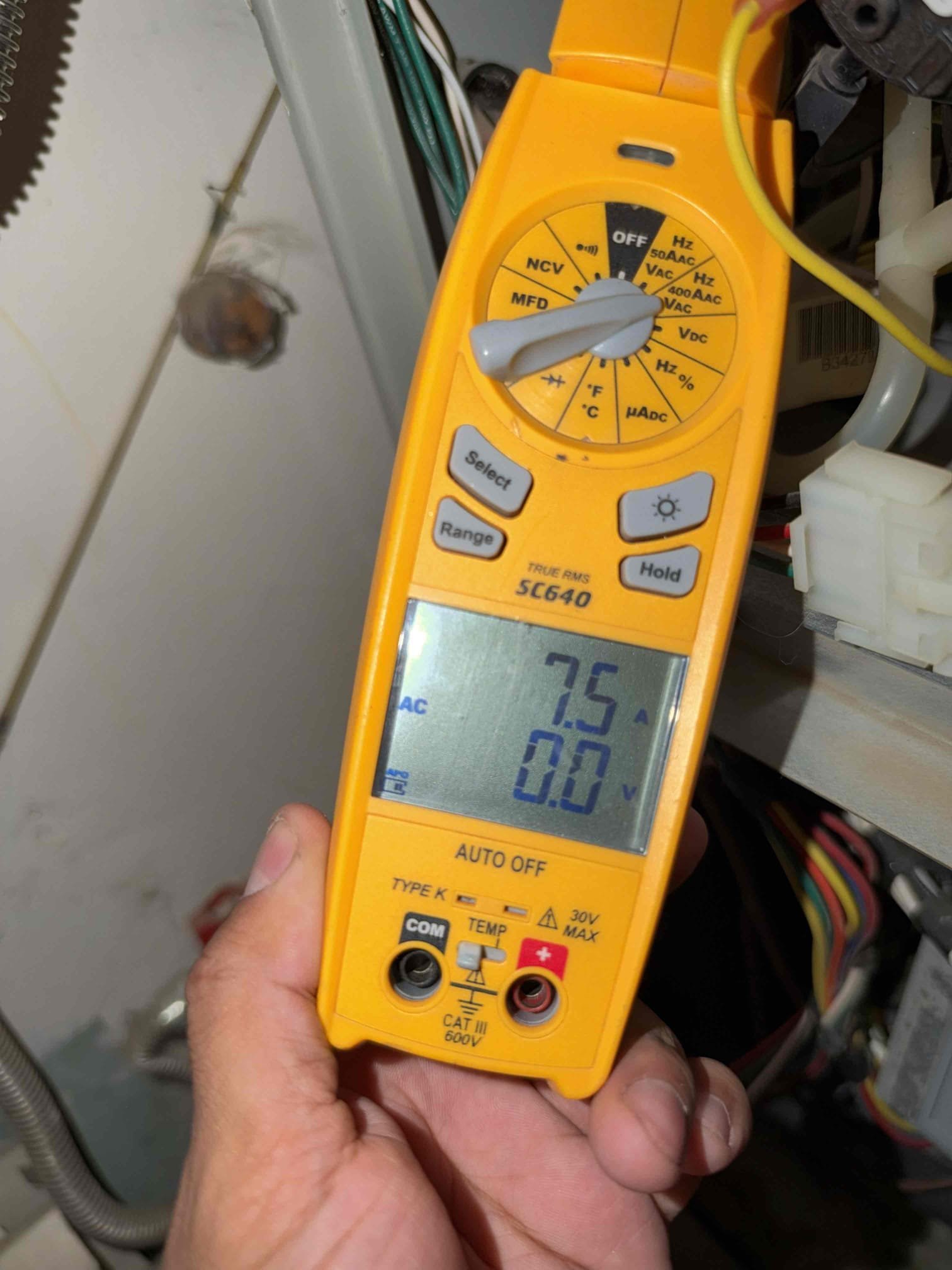 Maintenance on an American standard allegiance 20 2009 3 ton upflow split system. FAU located in the closet by the hallway 20 x 25 filter located in the hallway. Filter was severely dirty and clogged up causing airflow restriction.Condensation line cleared filter changed. Honeywell thermostat working properly. Check system sequence of operation. Verified electrical and safety. Checked inducer fan motor, checked pressure switch, checked igniter and flame sensor, check 24 V on gas valve, checked compressor, amps, checked fan motor amps, checked capacitors, checked compressor kit, checked fuses and disconnect box. Upon maintenance 30 UF capacitor tested 25.48 capacitor considered weak and gradually declining. Caregiver called homeowner son spoke with client son about recommended repair. Client agreed and signed estimate. Replace capacitor and test system operation. System is working at time of maintenance. Client acknowledge age of equipment and efficiency.