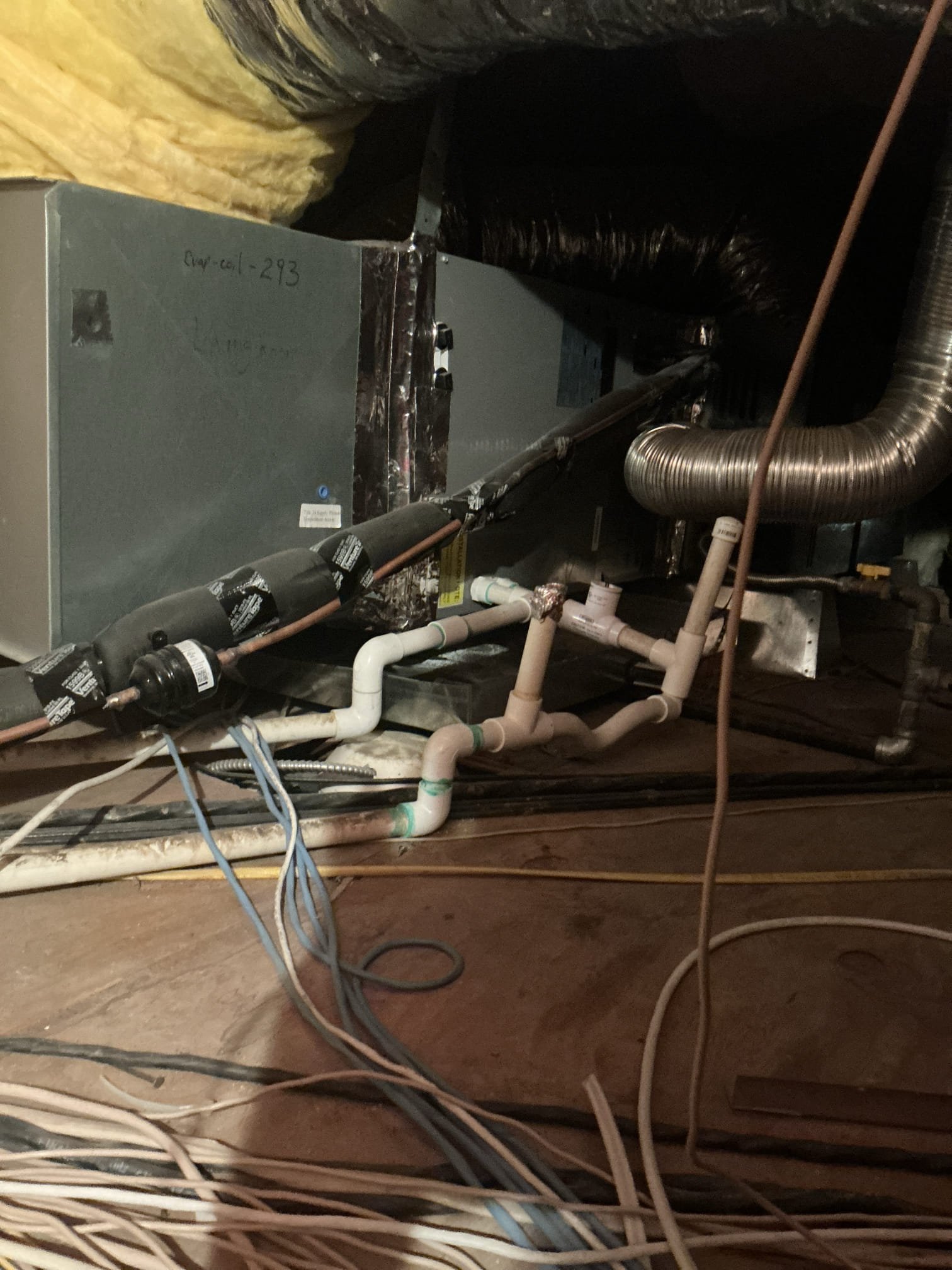 Maintenance service and safety check on 2010 Amana equipment in attic, 2020 off brand ac-unit on roof for Bedroom system. Replaced filters, cleared drain line.—two systems share same drain line and noticed drains sloped in very poor condition not draining very well. Installed jones valve complimentary to allow to clear drain line, though advised on potential water damage problems.
    Tested heater operation-sn-2653 furnace for bedrooms gas valve trouble opening, after multiple attempts was able to repair though advise if gas valve fails heater for bedroom will not operate and will require replacement of gas control. Equipment operational at this time in heating and in cooling. 
    Equipment in poor condition well past life expectancy though is operational at this time. Advised 410a refrigerant has been phased out and refrigerant parts are no longer manufactured for existing equipment. Recommend equipment replacement do to age and condition of existing equipment to avoid continuous br