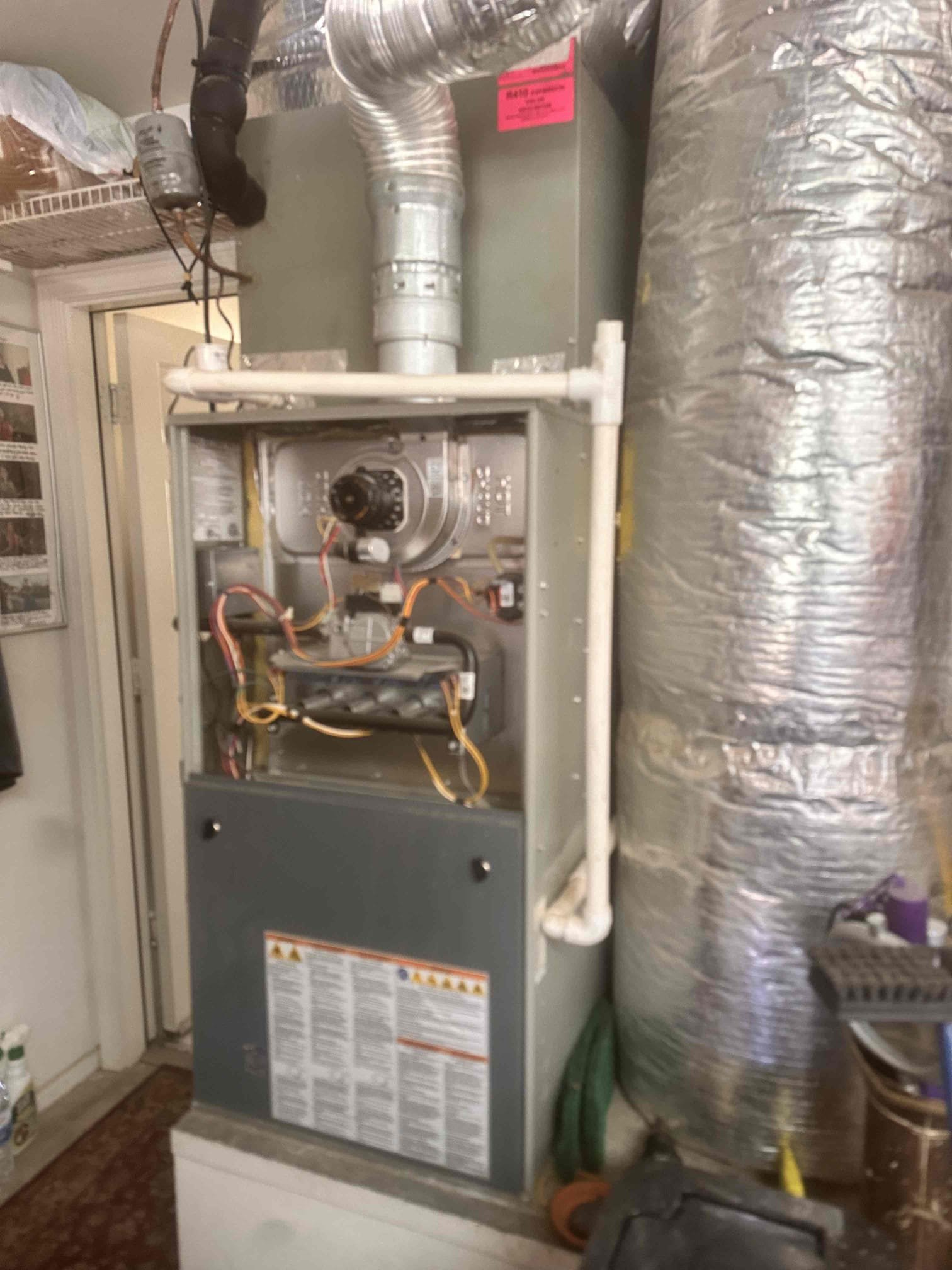 Heating Maintenance / Safety Check – 2012 American Standard Split System

Performed heating maintenance and safety check on a 2012 American Standard split system. Indoor equipment is located in the garage.

Washed the reusable filter located within the equipment cabinet and cleared the condensate line. Cleared electrical components and burner compartment of dust and debris. Verified proper sequence of heating operation and checked voltage and amperage readings. Inspected the inducer draft motor capacitor, checked all safety and rollout switches, and monitored burner operation.

Verified static pressure, gas pressure, and temperature rise, then cycled the equipment to confirm proper operation. Zero carbon monoxide was detected during testing.

Thermostat checked out operational. System is currently heating and operating properly at this time of service.

Indoor Equipment
American Standard
Model: AUD2C080A9V4VBA
Serial: 12472W631G
Year: 2012

Provided member with a Starbucks gift card at