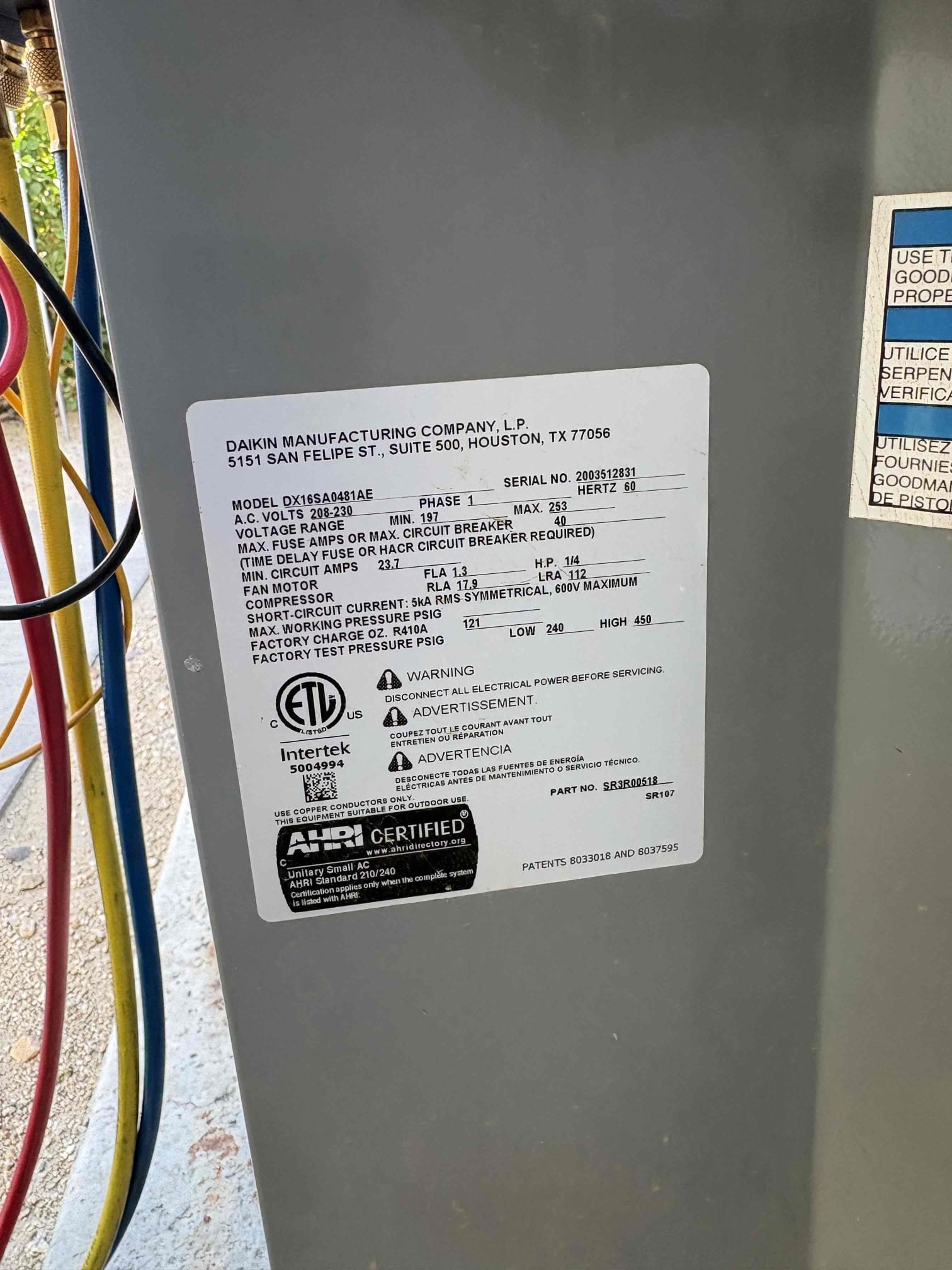 Today’s safety check maintenance consisted of two units located on the side of the home. I first began with replacing bolt filters, one in the attic access and one in the garage. Both of the thermostats are properly calling for cooling and turning the unit on with no alerts. I cleared the condensation lines. Checked amps for both of these units checked pressures capacitor checked normal. Both of these systems are heating and cooling to the manufacture specs at this time of today’s service.
Client also received the Starbucks gift card for the month of October