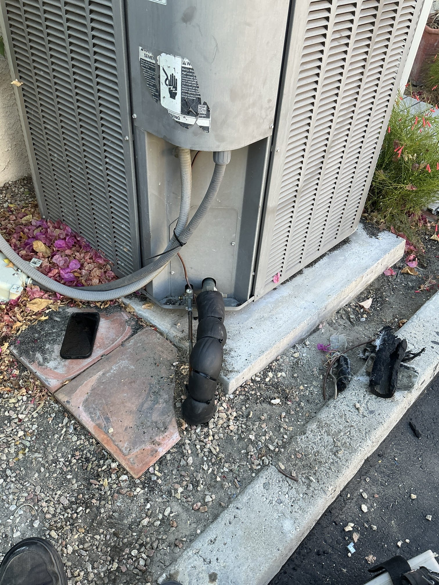 Palm Springs, CA - Second opinion on 2010 Lennox. Previous company said to replace unit due to low voltage wires sun rotting. Verified sequence of operation is working properly at this time. Home is tenant occupied. Advised home owner over phone. Equipment is past life expectancy though is operational. Recommend routine maintenance plan to keep equipment clean and operating. Repaired low voltage wires and re insulated refrigeration lines. Attached estimate below for maintenance plan