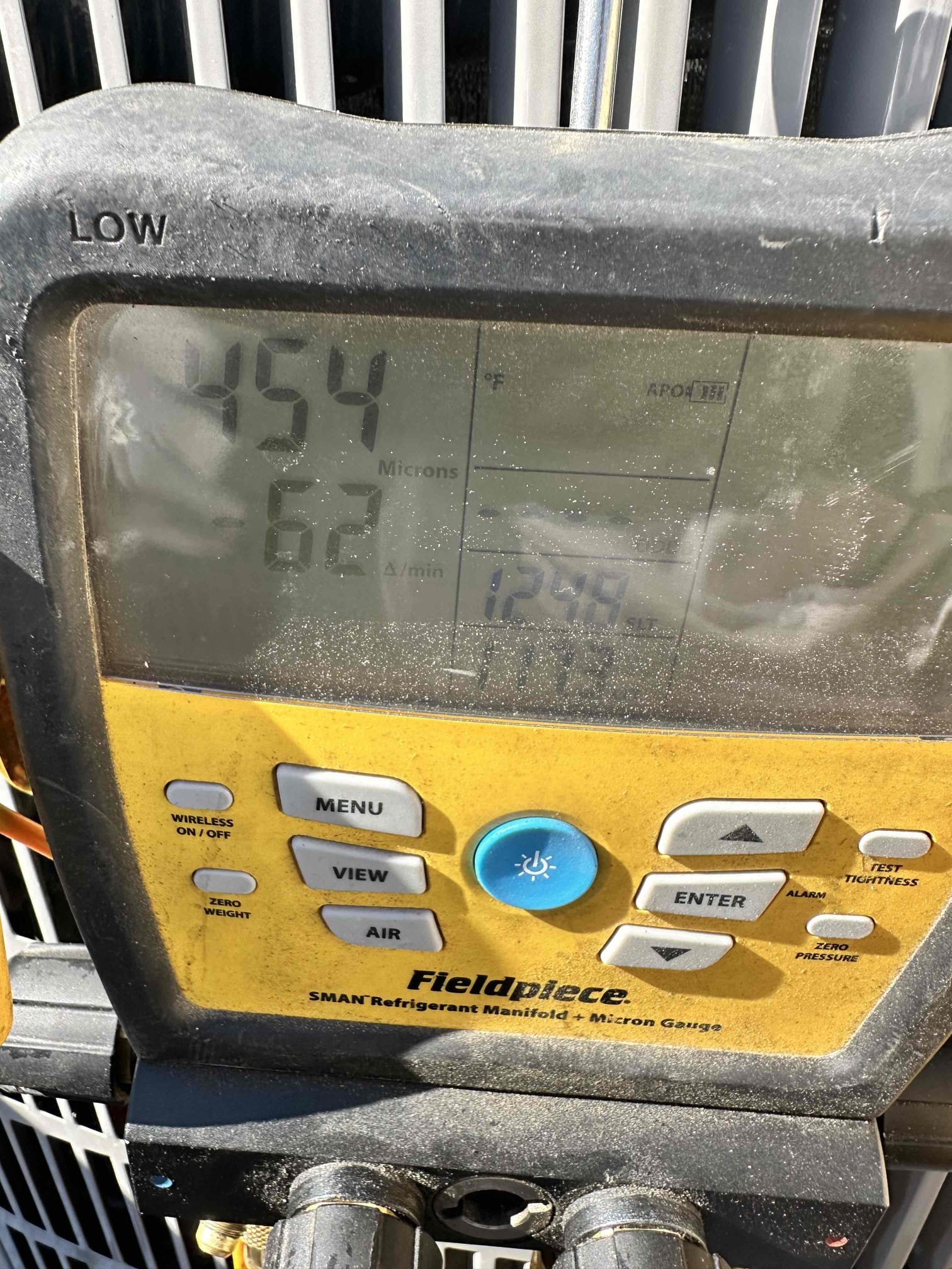 Installed warranty compressor unit is up and cooling 
