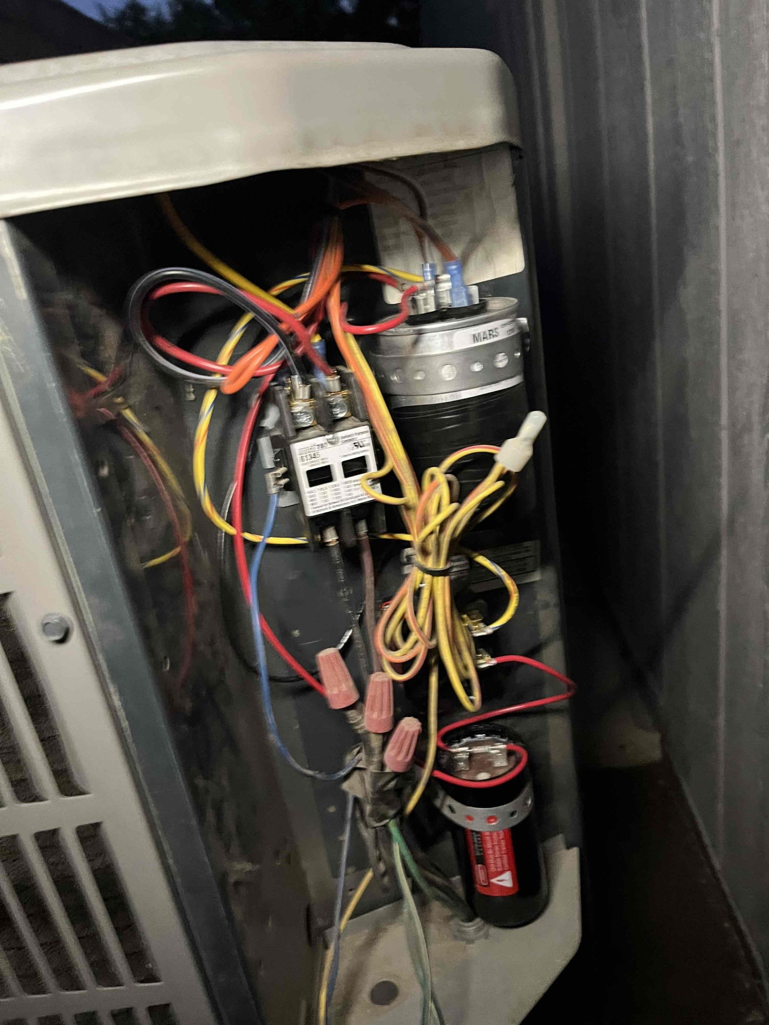 🛠️🛠️
Demand service
No cool

Upon arrival, client informed me that no air was coming out of the vents

Thermostat was set to cool  indoor blower was on, but only blowing room temperature out of the vents
Went to outdoor equipment for further investigation and found condenser fan motor running compressor was not

After further investigation found a overheated compressor
It was determined that condenser fan motor was overheating intermittently, causing compressor to overheat

Spoke with client, important findings and recommend replacing condenser fan motor, capacitor, and start kit
Contactor was replaced earlier this year

Client approved. Recommend recommended repairs.

After repairs were made tested equipment and checked refrigerant/temperature split

✅
System is now operating properly and within limit