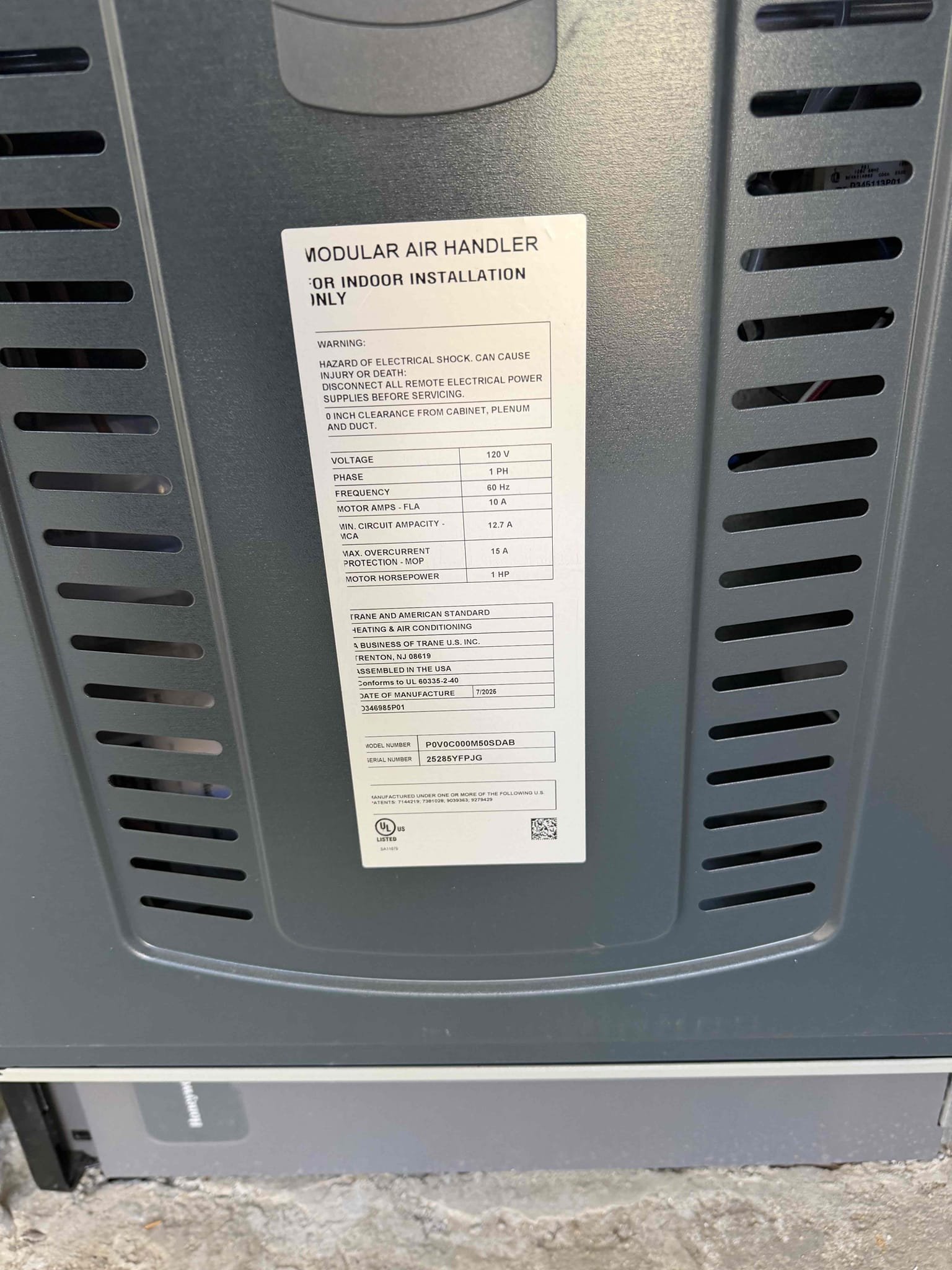 Preformed am indoor safety maintenance on American standard platinum furnace, Filters located in filter rack, fau located in patio, changed filter, flushed condensation line through jones valve, on fau followed sequence of operation, checked for amperage and voltage, checked for blower speed, check for any loose connections, check for temperature rise, check for any error codes or alerts everything within range also cleared dust accumulated inside electrical component. System is working within specification in heating at the time of maintenance.