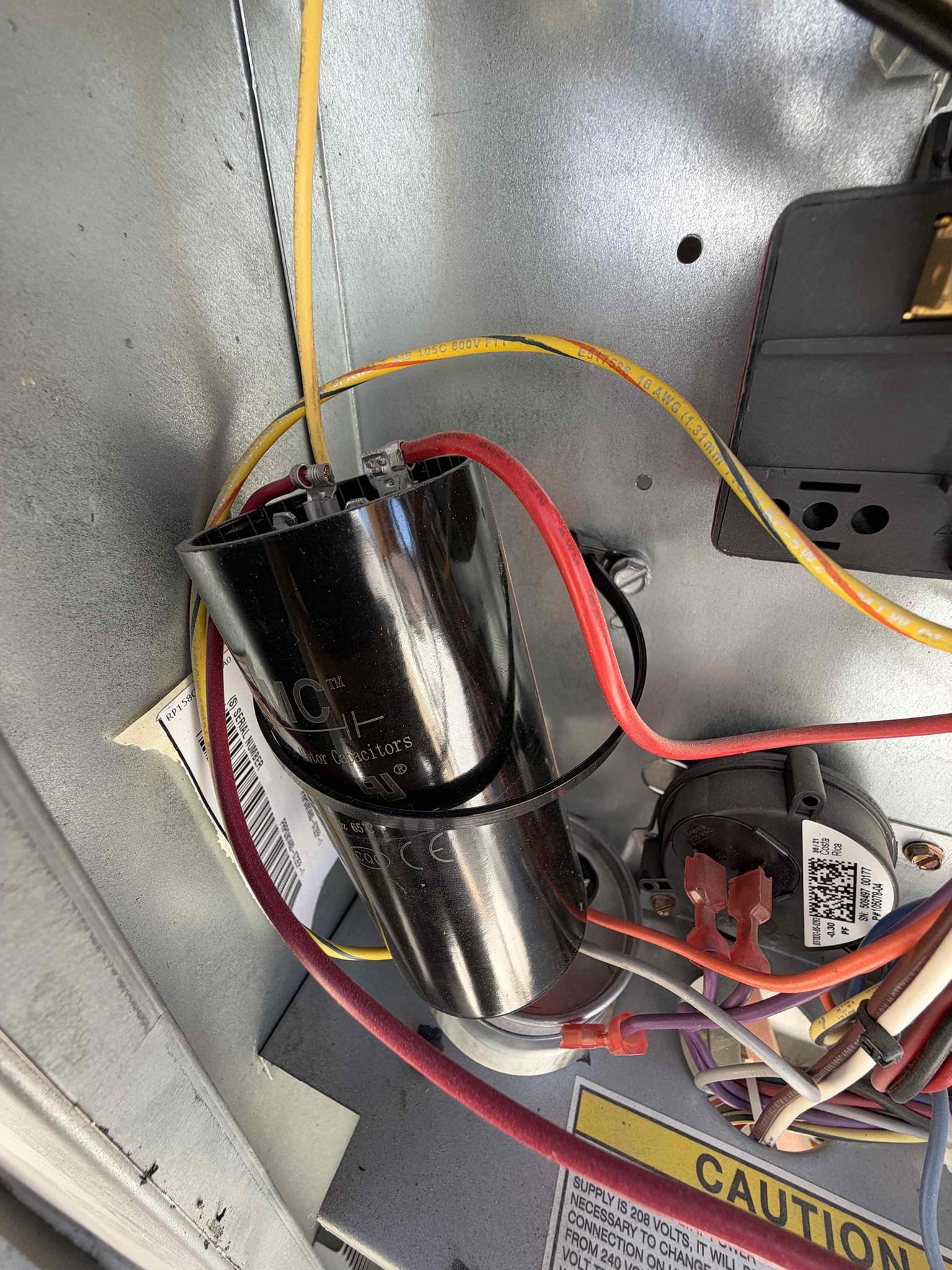 Maintenance for on two Armstrong air 5 ton split system package units. Lake filters. Condensation line lines cleared filters changed. Two ecobee thermostats working properly. Verified all electrical and safety. Checked both system sequence of operation. Checked inducer fan motor, checked pressure switch, checked amperage draw, checked igniter and flame sensor, checked 24 V on gas valve, checked compressor amps, checked fan motor amps, checked fuses and disconnect box, checked capacitors, checked temperature split. Both units have compressor saver kits, properly secured both compressor saver kits. Upon maintenance package unit serial number 1621L03902 capacitor tested weak notified client of findings and recommend replaced run capacitor. Client agreed and signed estimate. Replaced run capacitor and test system operation.Both systems are working per manufacture spec.