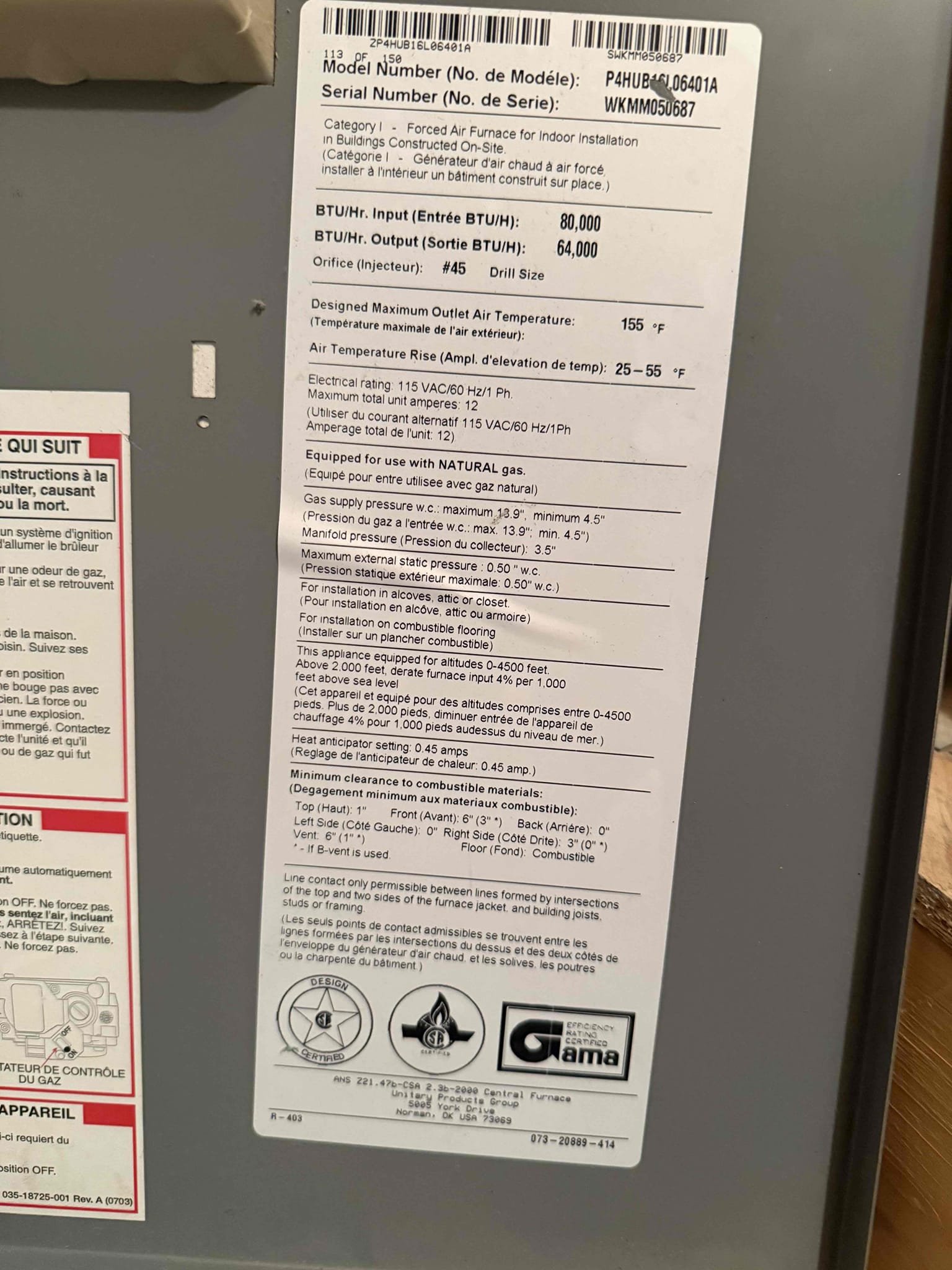 Performed ac maintenance on York Diamond 80 gas furnace in master closet attic access. Venstar thermostat working properly. Replaced 16x30 and 14x14 ceiling filters. Cleared off mechanical platform and cleaned out burner compartments. Heating sequence of operations was performed properly. Zero carbon monoxide detected. Ducting strapped up and intact. Blower motor capacitor within range. Checked inducer motor and blower motor amps. Gas pressures and heat rise to specs, safeties and limits all working. System is heating properly. Reme halo light working.Booked 2027 Summer/outdoor unit maintenance for 5/4/27 11am-1pm - Thor Only. 