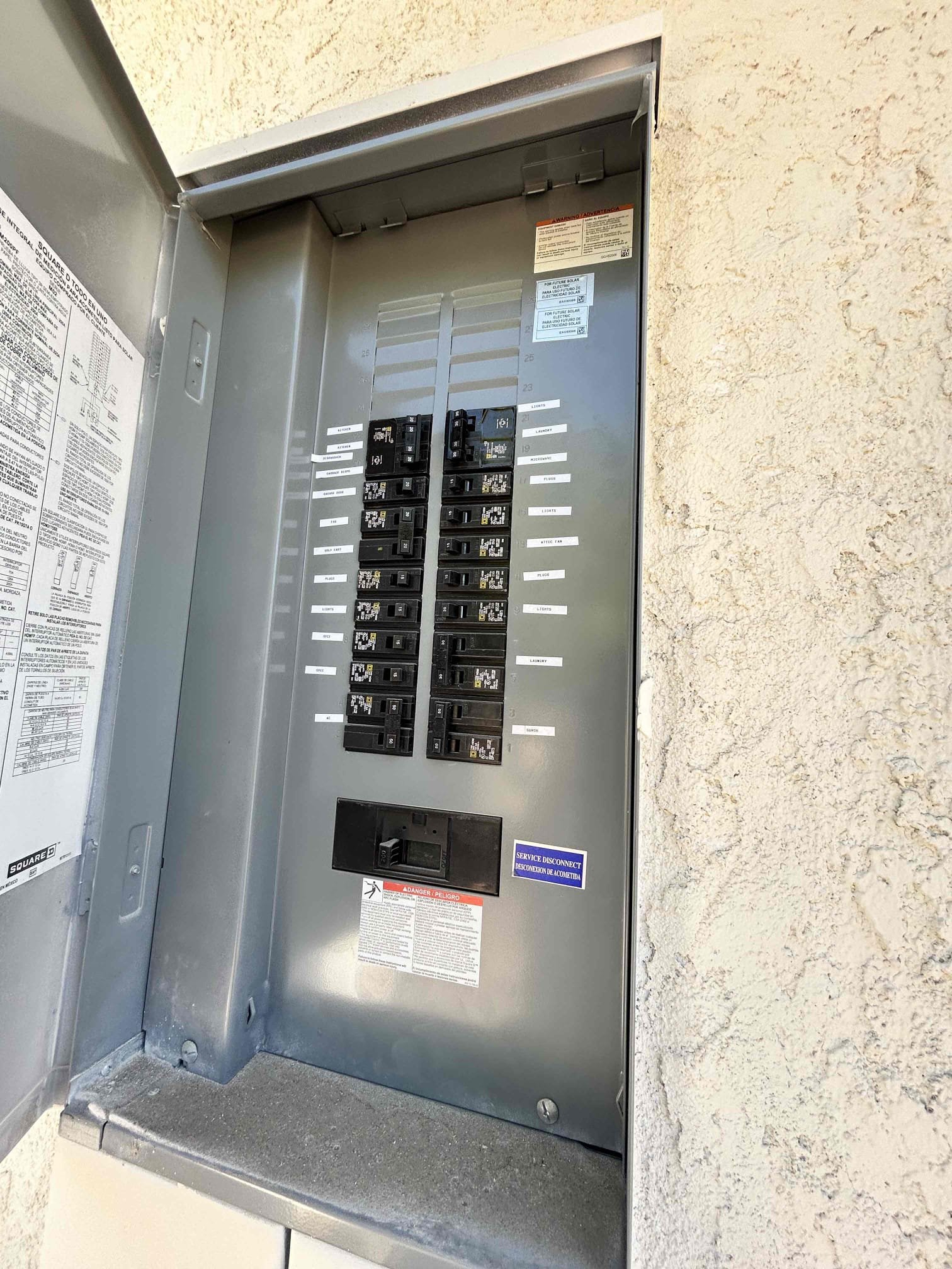 Performed annual preventative maintenance on the 5-ton 2015 American Standard split system.

* Washed and cleaned the washable air filter.
* Located and inspected the filter rack in the closet.
* Flushed the condensate drain line and verified proper drainage.
* Performed operational checks of the system and safety switches.
* Inspected the blower motor and verified proper operation.
* Cycled the system through cooling operation.
* Checked the compressor, condenser fan, and capacitor.
* Checked thermostat operation and verified cooling and heating temperature ranges.
* Inspected the new main electrical panel and breaker; panel and breakers installation perfect.
* Washed and cleaned the outdoor coil.
* Completed a general visual inspection of the system.

System is operating properly at the time of service. Client wants to wait for renewal 