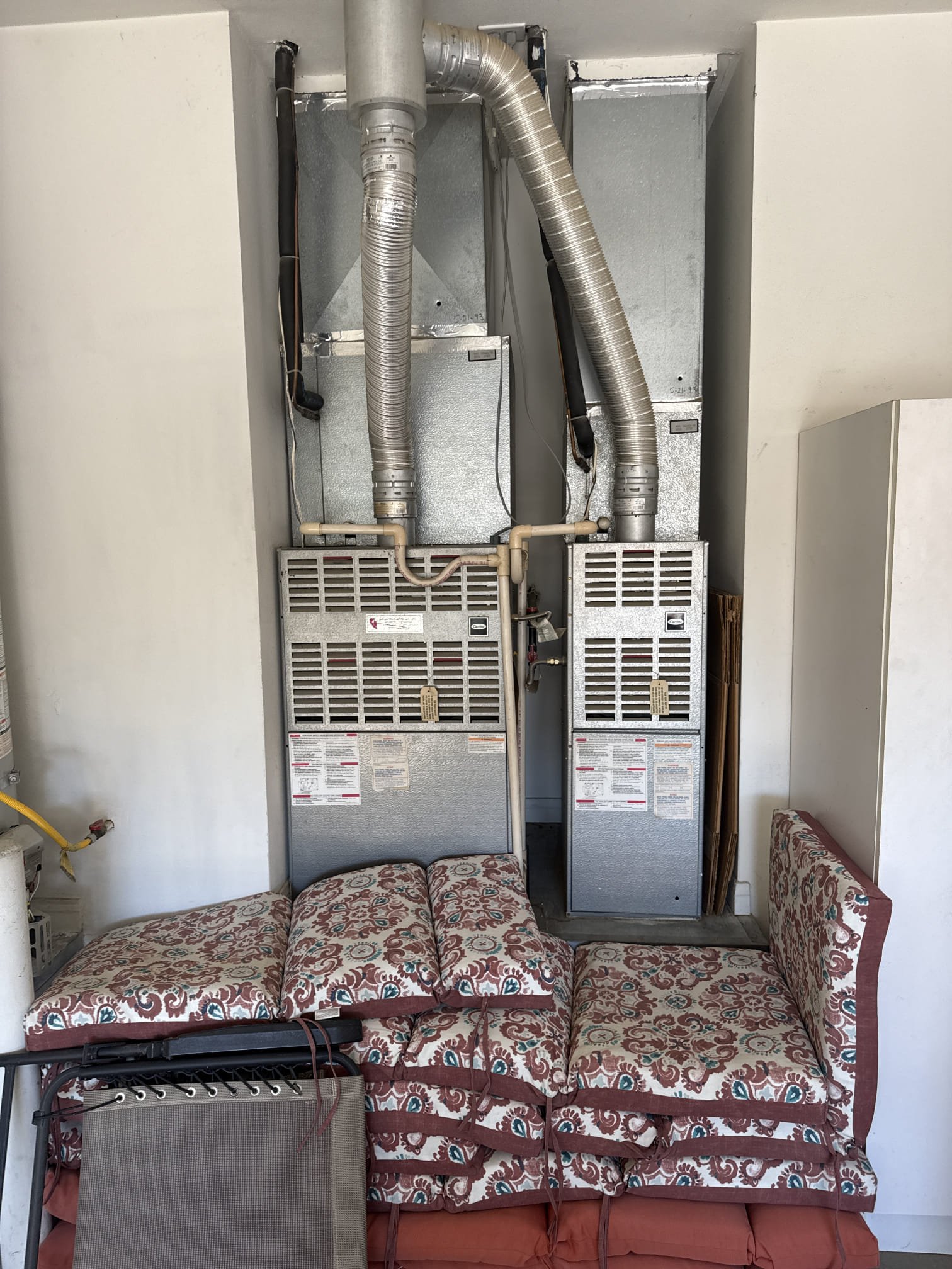Upon arrival client stated living room unit s#0743 not cooling. Found unit flat on Freon, informed to client due to age, condition, unit uses phased out R22 Freon and cost of repairs. Replacement is recommended. Went over quotes with client. Client to speak to wife and think about it. Sent quotes via email. 
