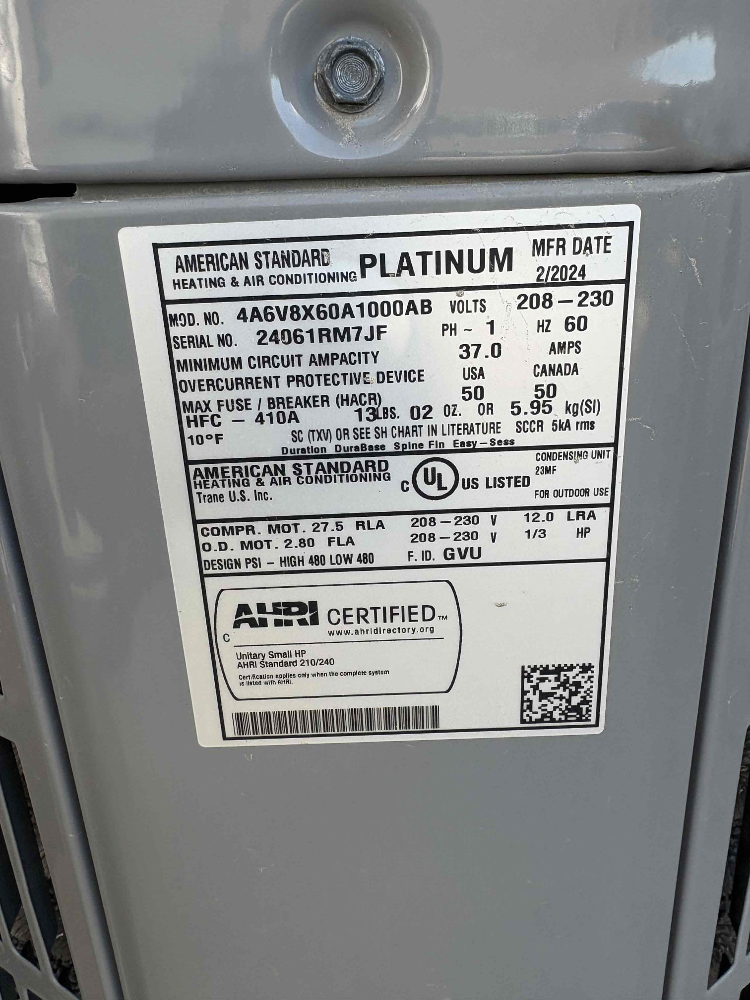 Today’s safety maintenance check consisted of one American standard platinum unit located on the side of the home. I first begin with replacing all the filters in the home. The 1050 thermostat is properly calling for cooling with no alerts. System is efficiently calling for cooling and heating. Precious checked out at the condenser unit home was warming on heating as well. I cleared both condensation lines thoroughly. Rents down condenser. Overall system is operating to the manufacturer specs at this time of today’s service. 
Clients also received their October gift card