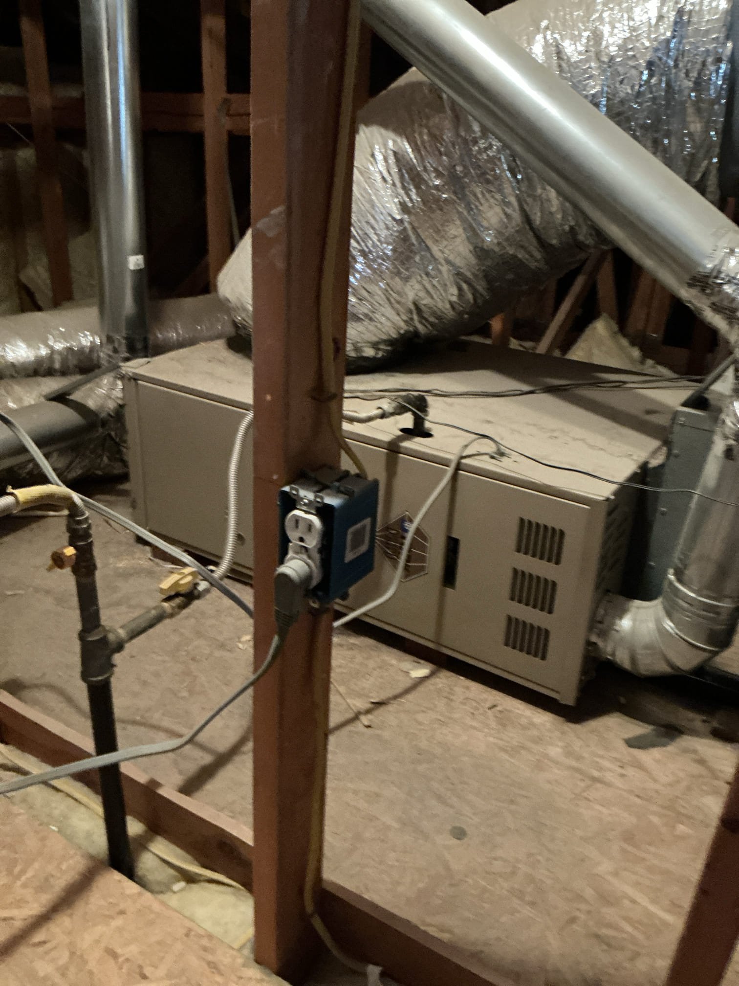 La Quinta, CA - 4-hvac mechanical inspections on 2003 York equipment. 2 ton for casita, two 3 tons and one 5 ton serving main home. Verified sequence of operation on each system. Verified refrigerant pressures are within manufacture specifications. Advise equipment uses r22 refrigerant which has been phased out and is not manufactured. Verified compressor, fan motor and blower motors are operational at this time. Equipment in very poor condition well past life expectancy, with multiple potential breakdowns due to age though is operational at this time. 

Inspected attic flex ductwork systems are sealed and connected. Verified ductwork systems are in good condition no major areas of concern. Verified attic insulation is in good condition. Verified electrical circuits to mechanical equipment in good condition with proper gauge wiring to each unit. Verified each mechanical system is on independent electrical circuits. 

Recommend replacement of HVAC equipment do to poor condition well past life expectanc