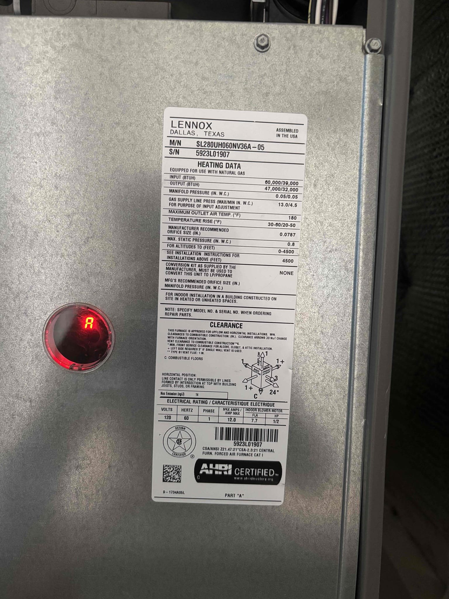 Performed a heating maintenance on an ultra low gas furnace located in hallway closet. Check sequence of operation by checking out all electrical and temperature rise. At this time system is heating up the house properly mature to clean out condensation line check blower motor finish maintenance by making sure system switch back into mode correctly as well as changed out filter.