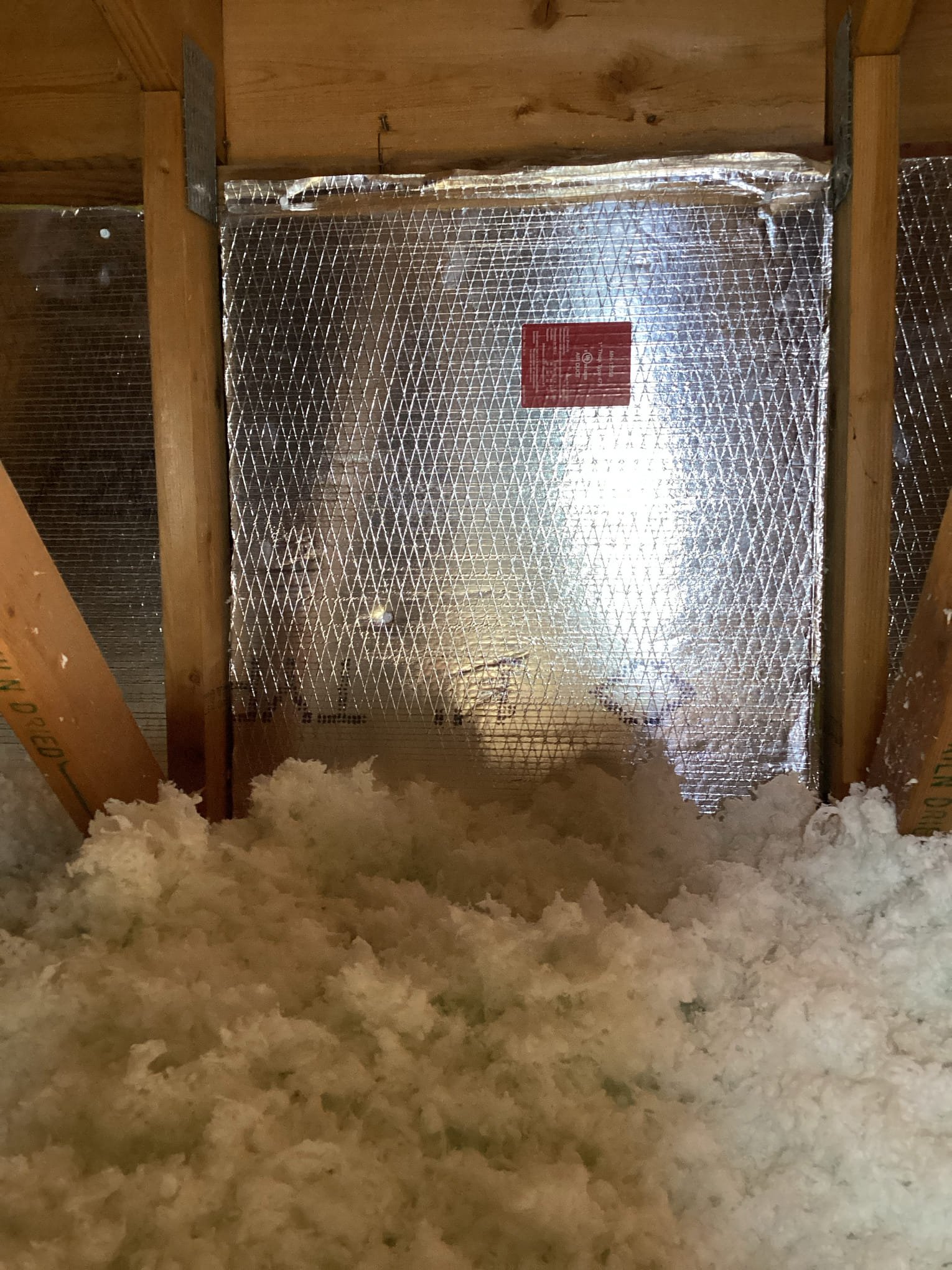 Installed duct board