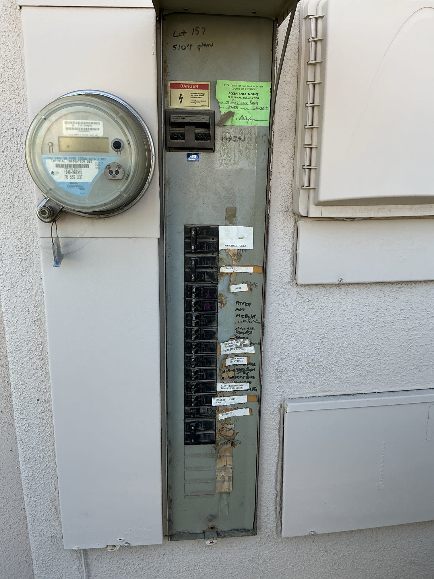 Sold split gas system with water heater.