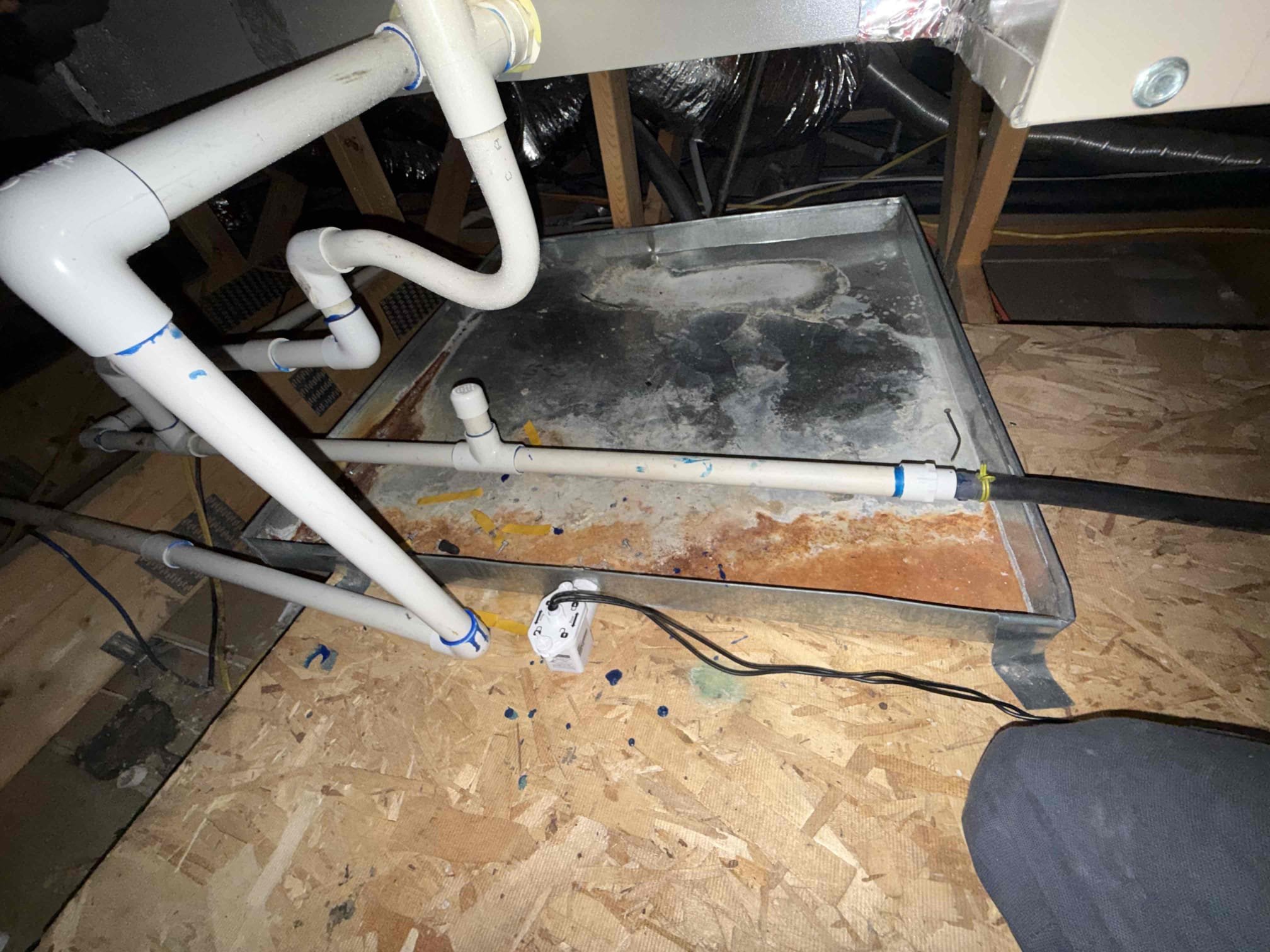 Performed annual heating maintenance on a 2004 York furnace. Fau is located in hallway attic access. Replaced 20x25 and 14x14 filters located in ceilings. Cleared condensation line from fau. Cleaned out burners furnace. Verified heating sequence of operation is working properly according to manufacturer specifications. Checked and detected zero carbon monoxide. Checked temperature rise. Checked capacitor for blower motor. Found rust on safety pan in the attic. Informed and recommended replacing pan in attic, client denied repairs at this time. Honeywell thermostat checked out operational. System is working properly in heating at this time of service. Gave client starbucks gift card. Scheduled cooling maintenance on site with client. Client renewed HFCP paid via check.