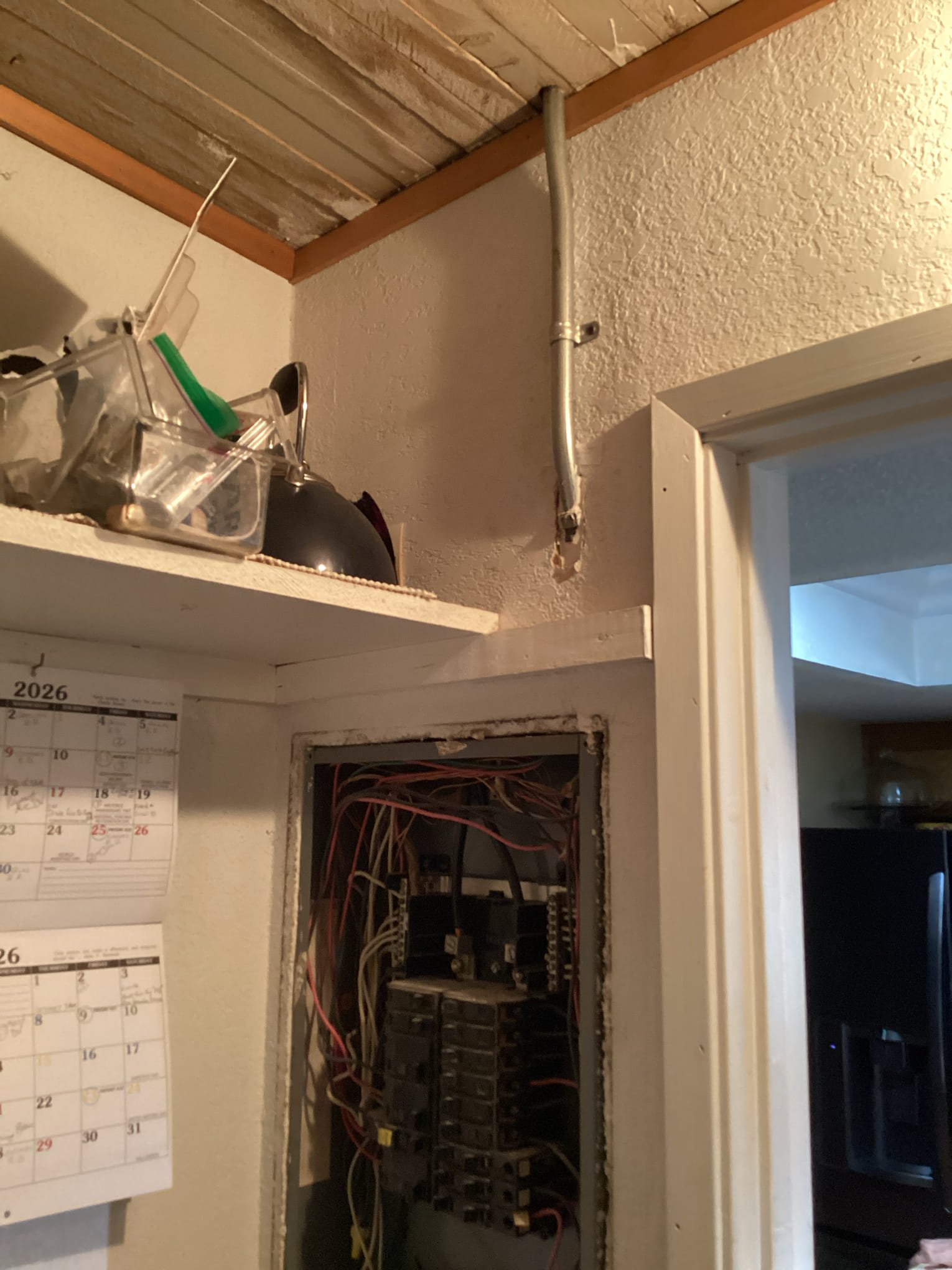 Arrived at customer’s home to come up with a plan for replacing existing  wall mounted ac units in home with new minisplits. One existing feed will work for new minisplit units, while the other will have to have a new dedicated circuit ran to it via the roof.