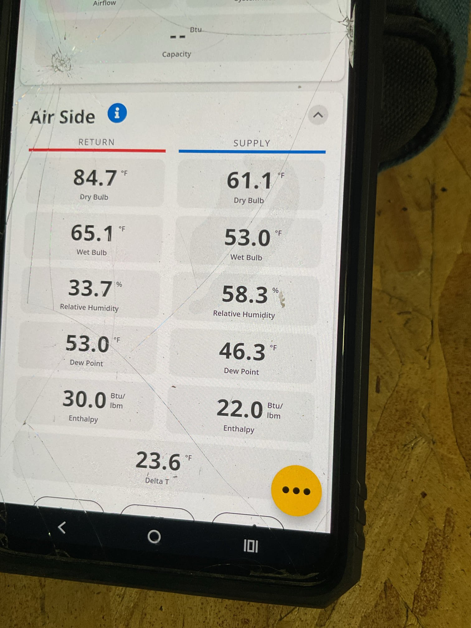 Indoor unit safety inspection and maintenance. Replaced filter, cleaned mechanical platform and cleared condensate. Checked refrigerant circuit, diagnostics static pressure and blower motor amp draw. System is currently servicing the home at the time of maintenance. Starbucks.