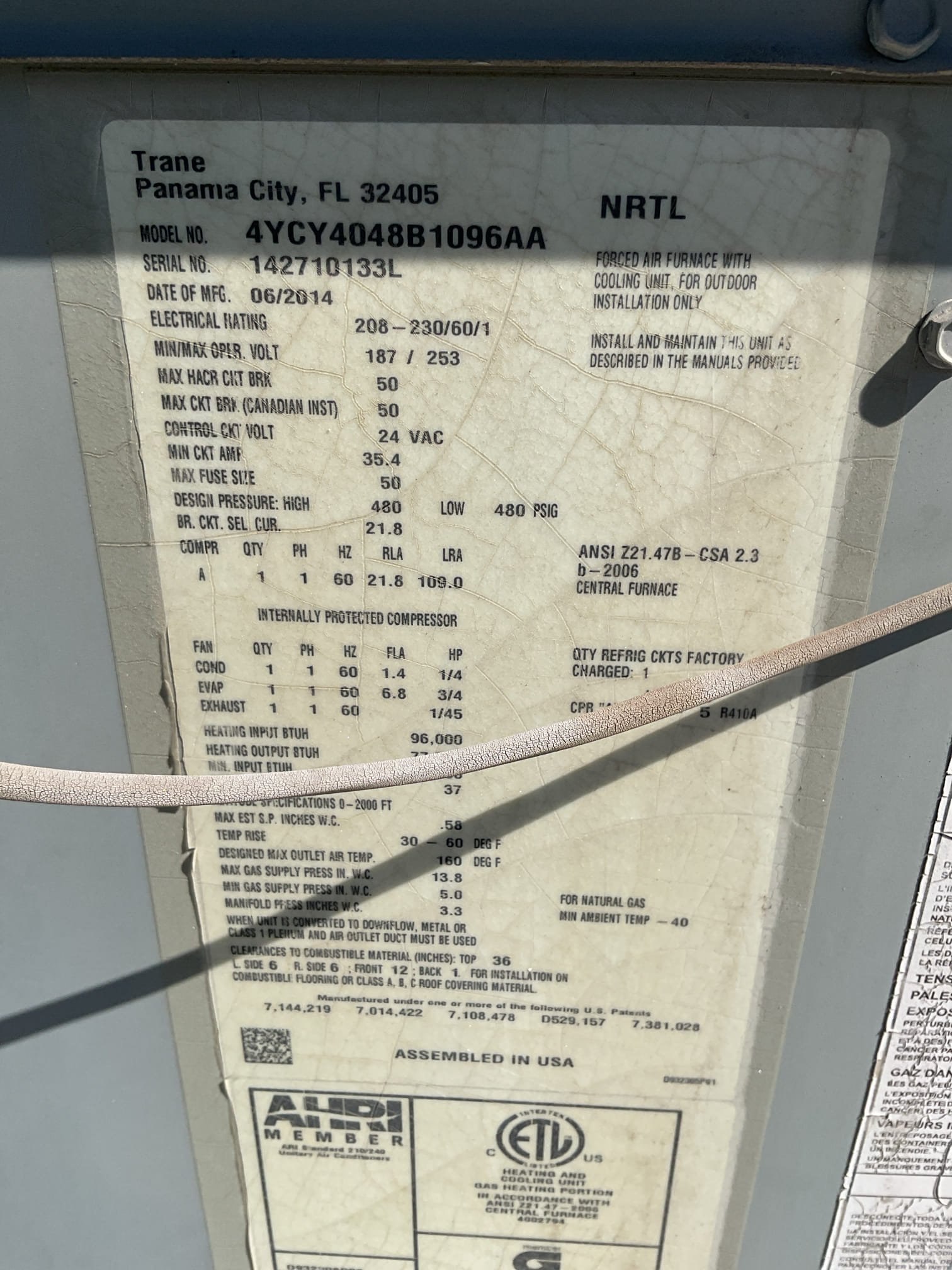 Heating maintenance on a natural gas package. Equipment executed the sequence of operation with no carbon monoxide detected. Dual run capacitor: good. Checked temperature heat rise. Replaced starting capacitor – paid via C. C. System is functioning according to manufacture specifications. No Starbucks. 
