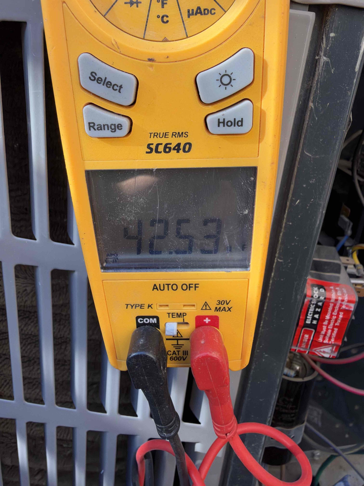 Maintenance on an American Standard 3 ton horizontal split system. 16 x 30 filter located in hallway by guest room in 14 x 14 in master bedroom. Condensation line is cleared filters changed. Attic access located in master bedroom closet. Honeywell thermostat working properly. Verified all electrical and safety. Checked system sequence of operation. Checked inducer fan motor, checked pressure switch, checked igniter and flame sensor, checked 24 V on gas valve, checked FAU amps, checked compressor amps, checked fan motor amps, checked capacitor, checked compressor saver kit, checked fuses and disconnect box, checked Freon and temperature. Upon maintenance dual run capacitor testing weak. Notified client about replacing run capacitor. System is under warranty. Client agreed and signed estimate. Replaced dual run capacitor and test system operation. System is working for manufacture spec.