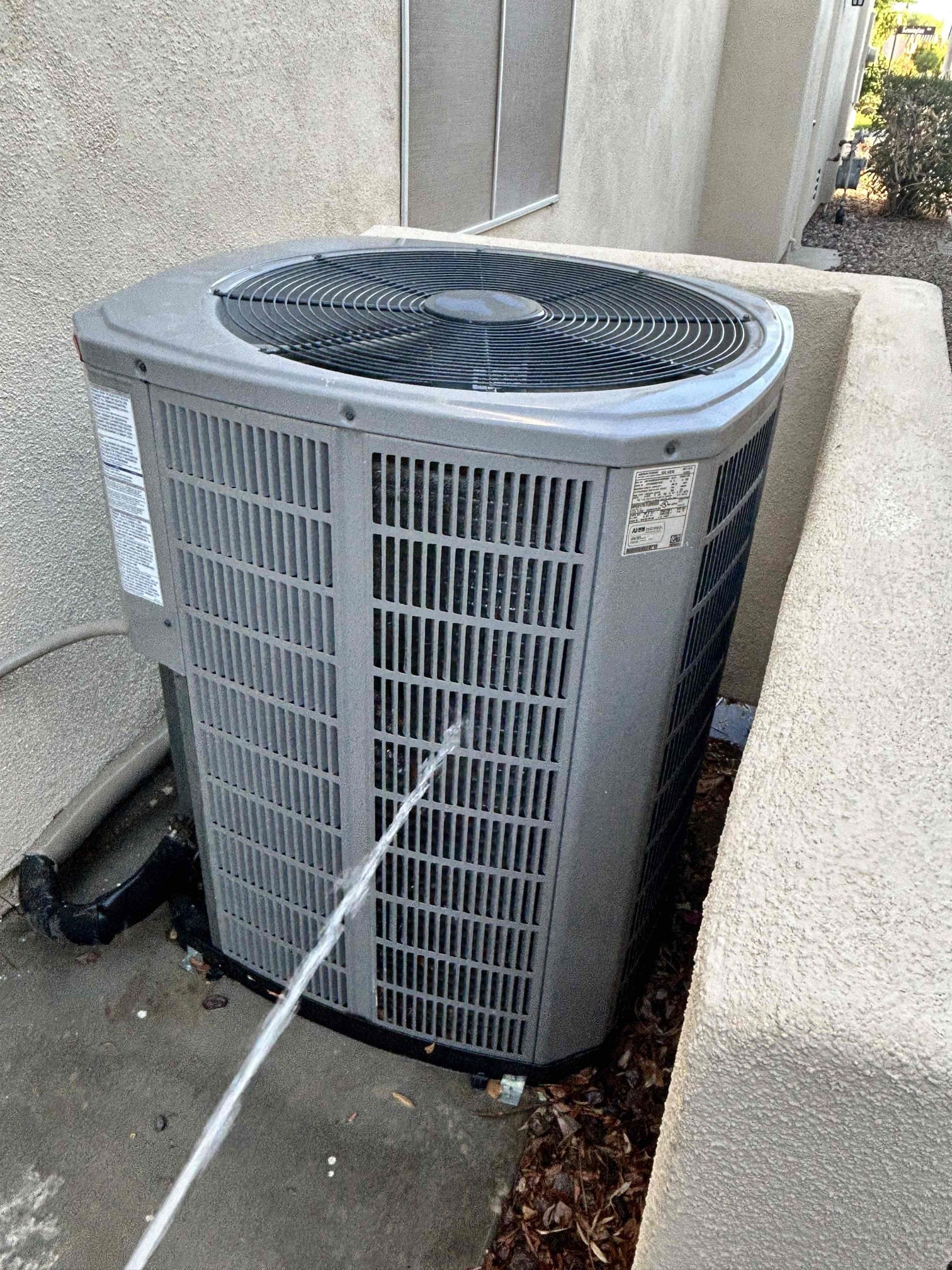 Performed annual maintenance on an American standard 2023 5 ton split system. Replaced the 20” x 30” and 10” x 10” air filters. Client requested cooling service.

Performed full operational check and inspected system components, including compressor operation and startup. System started smoothly and operated properly. Cleared condensation line to ensure drainage .
System is operating properly at this time. Starbies card received .