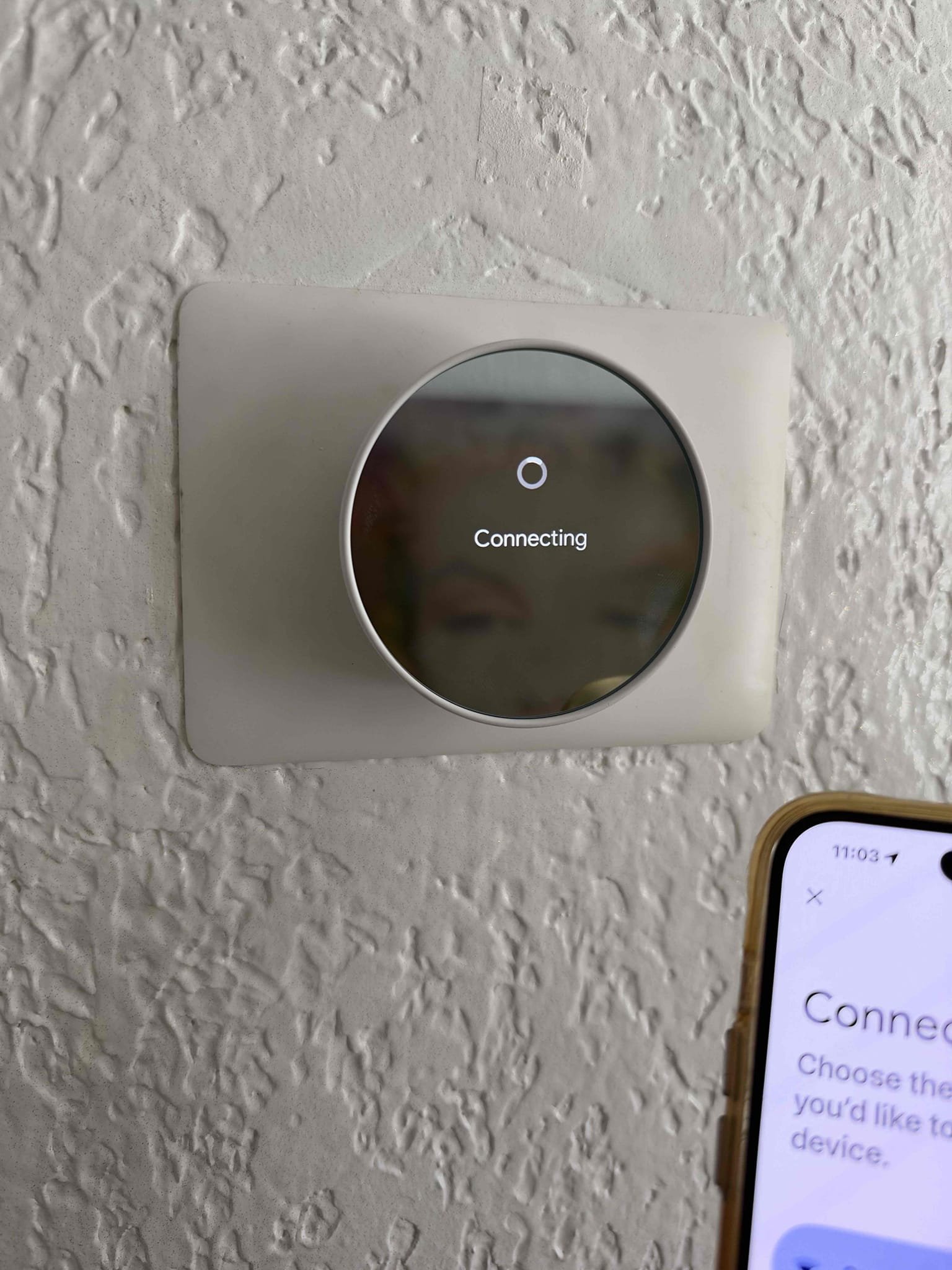 Spoke with Mike. Honeywell thermostat provided during install was supposed to be put in. Instead client gave me customer supplied thermostat. Customer supplied thermostat is $164.90 but waived fee and put in new thermostat free of charge during maintenance. Synced everything up through WiFi and app. Put thermostat on correct mode of cooling and heating. Advised client if thermostat is not working properly they would have to go with a Honeywell thermostat, did not mention it would be free of charge. Client would need to be billed for part and labor since they do not have the thermostat. Client did not provide thermostat that was given during install only provided me a thermostat they've already had which is the same model nest they already have. Equipment was installed two years ago on May 08 2024.