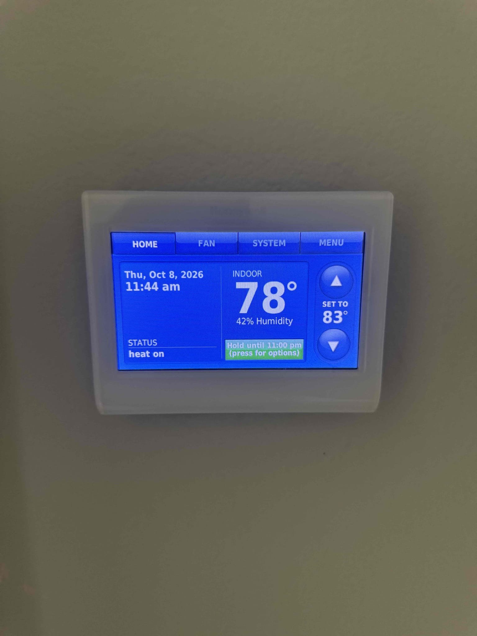 Rancho Mirage, CA - Performed annual heating maintenance on 2) 2013 American Standard split systems. Replaced 2) 18x30, 14x14, and 12x12 filters. FAUs are located in hallway attic access. Cleaned out burners furnace. Verified heating sequence of operation is working properly according to manufacturer specifications. Checked and detected zero carbon monoxide. Checked temperature rise. Cleared condensation lines. Zoning checked out operational. Thermostats checked out okay. Systems are working properly in heating at this time of service. Gave client Starbucks gift card. Prebooked cooling maintenance on site. 