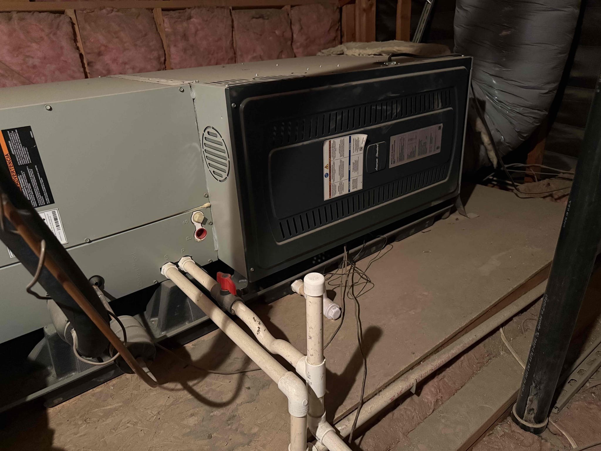 Performed annual heating maintenance on a 2024 American Standard  Silver 3ton unit. Replaced 20x30 filter located in upper wall. Fau attic access is located in hallway. Cleared condensation line from jones valve. Followed sequence of operations and checked voltage, condenser fan motor amps, compressor start/run amps, capacitor, temperature rise, refrigerant levels, and secured all electrical connections. Per clients request adjusted supply registers in master bedroom. Cycled unit in cooling. Ecobee thermostat checked out operational. System is working properly at this time of service. Gave client Starbucks gift card. Client renewed HFCP paid via check. Client opted to wait to schedule cooling maintenance. 