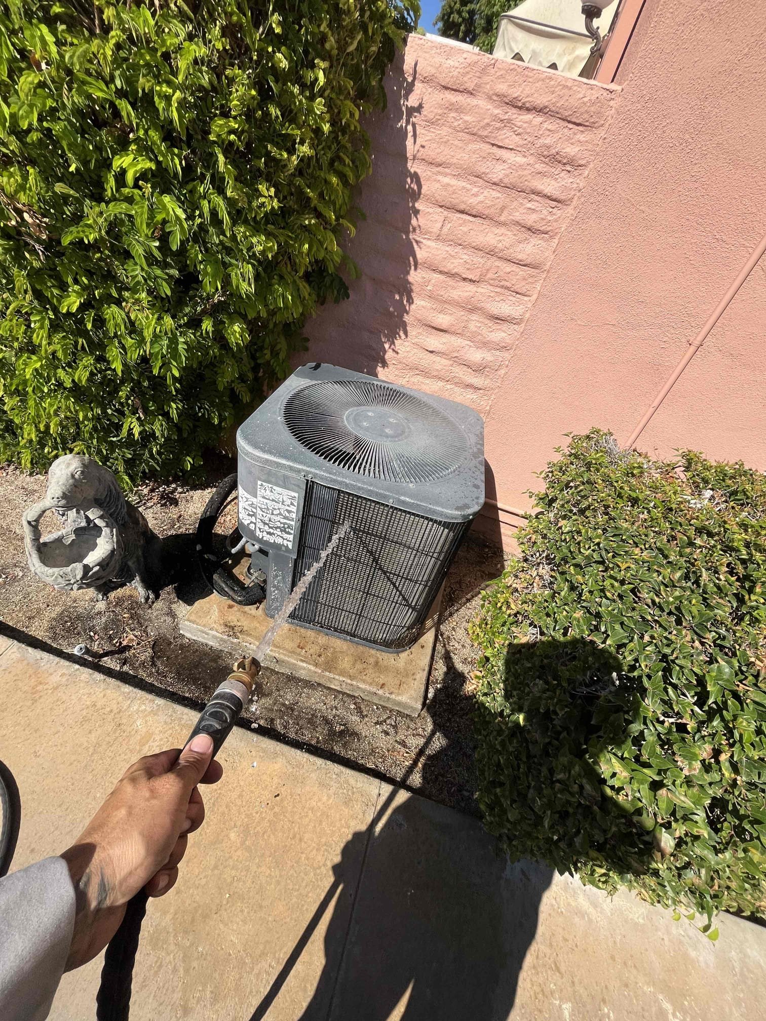 ❄️🔥💨
Semi annual HVAC fall service
Split system gas
R 22
Furnace 30+ years
Condenser micro channel coil

Cleared condensation line and replaced 20 x 25 filter located within the furnace/indoor mechanical closet/upflow
Nest thermostat checked out OK
Cycle system on heat, check, blower motor ants, and capacitor
Check for carbon monoxide throughout the house/nothing detected

Condenser located on ground
Checked capacitors, fan motor, compressor, amps and voltage
Compressor pulling 20 A rated for 25 A

Rinse condenser coils
System is past desert life expectancy, but working at this time

🎃☕️
Starbucks gift card for October maintenance

Client will renew next year per client. He wants heating and cooling maintenance done at the same visit.