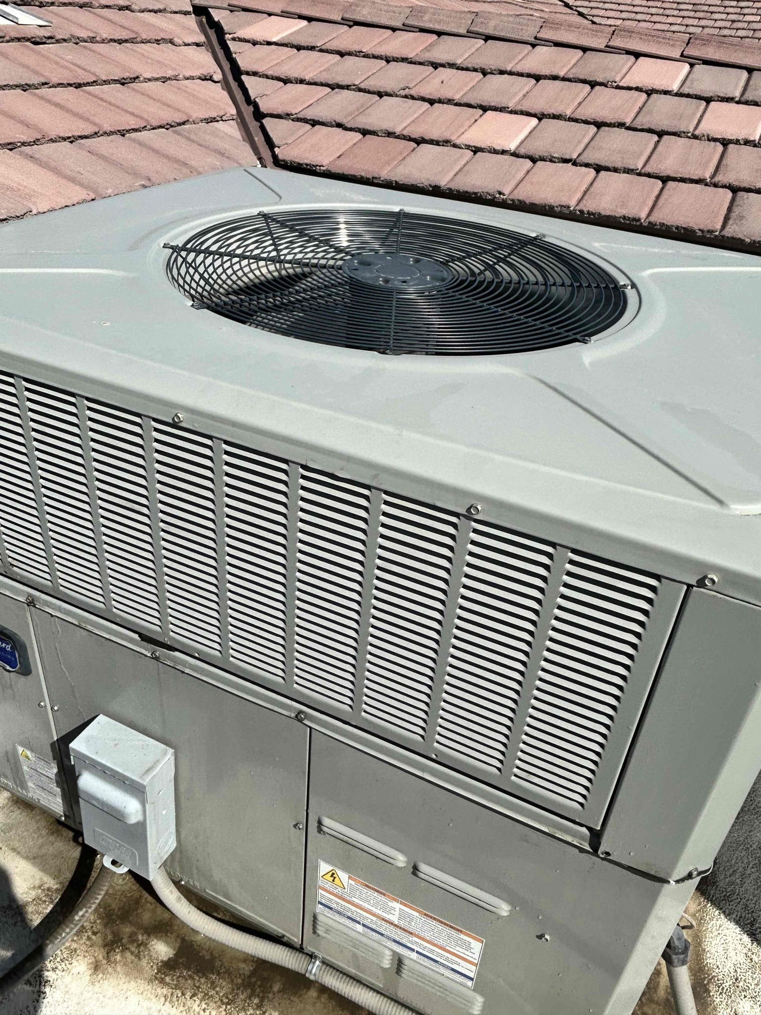 Performed annual preventive maintenance on both 2024 American standard rooftop package units.
 Replaced 12 × 24 air filters and lakes filters.
* Checked T6 thermostats and verified temperature settings and operating range.
* Checked unit operation and inspected capacitors, compressors, wiring connections, and all electrical components.
* Washed down condenser coils and cleaned the units to remove accumulated dirt and debris.
* Cleared condensate drain lines to ensure proper drainage.
* Inspected overall system operation following maintenance.

Final Status: Both systems are operating properly following completion of the annual maintenance service.