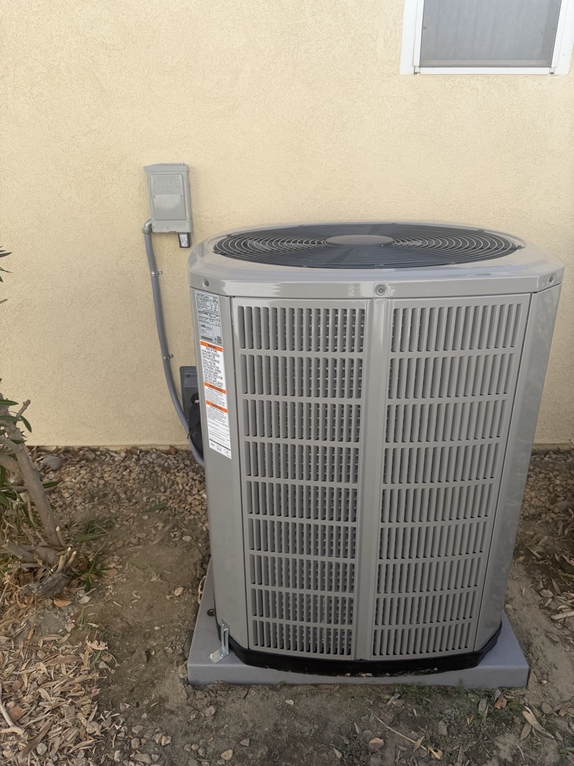 Installing 5 Ton American Standard Gold 17 horizontal Split. Honeywell S200 wifi tstat. Installing 40 water heater. We also ran a direct dog to the master bedroom and confirmed with the customer. The airflow is definitely better. Replaced the TY. We did not have to cap it off.