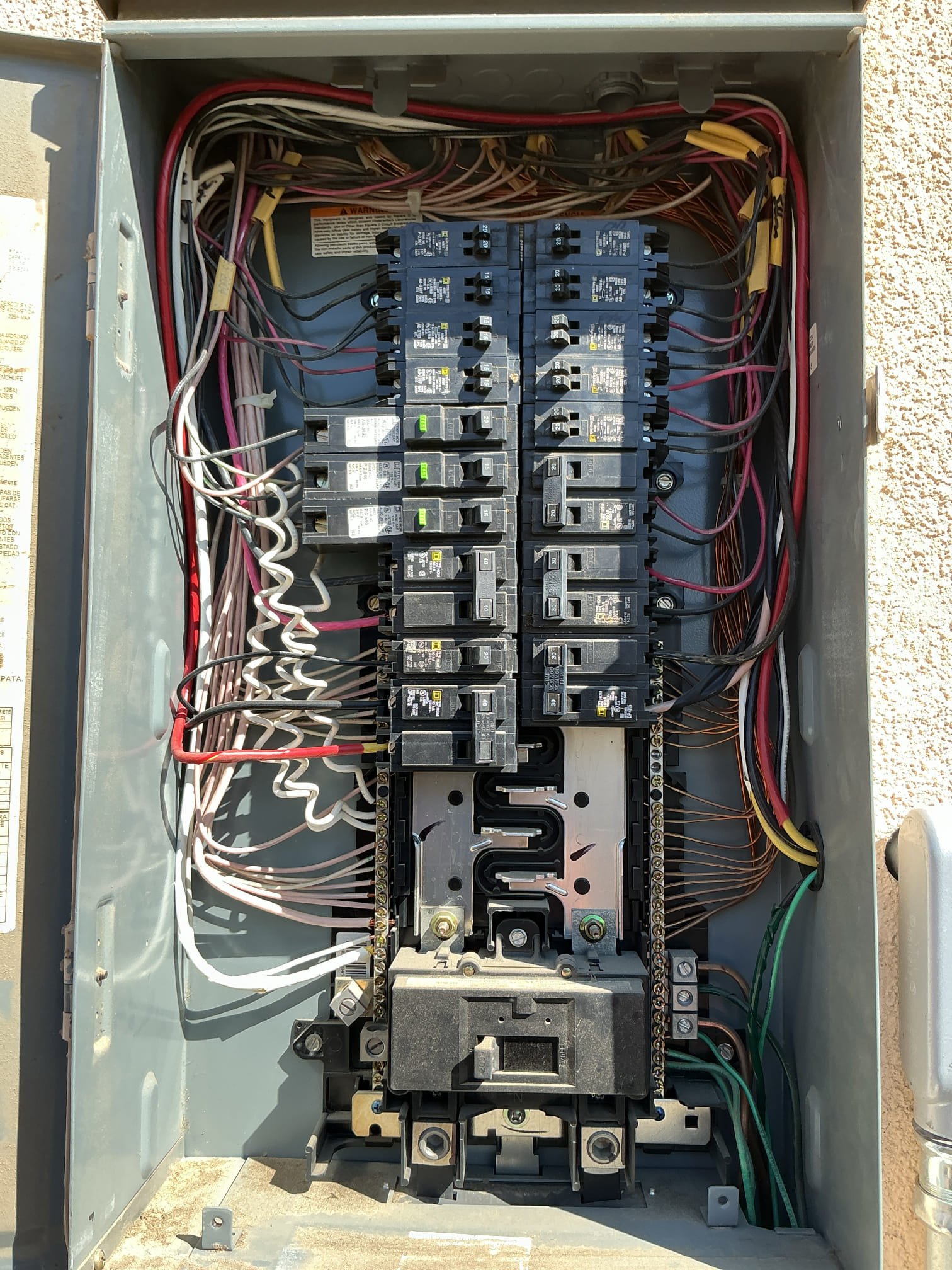 Arrived for a complimentary electrical safety inspection.
Before inspection customer notified me that the breaker for his spa wan not GFCI protected. During inspection of the breakers I confirmed that they were in good condition but his spa breaker does have to been on a GFCI protected breaker. 
During inspection of exterior plugs I discovered two outlets on the right side of the home with metal covers, I recommended installing bubble covers on them for better protection. Bubble covers (also called "in-use" covers) protect exterior outlets by creating a deep, weatherproof dome that keeps rain, snow, and debris out of the receptacle even when an electrical cord is actively plugged in.
During inspection of the interior outlets I discovered that they were not up to code and backstabbed. Tamper-resistant receptacles feature internal spring-loaded shutters that block foreign objects from being inserted into only one slot. The shutters only open when equal pressure is applied to both sides s