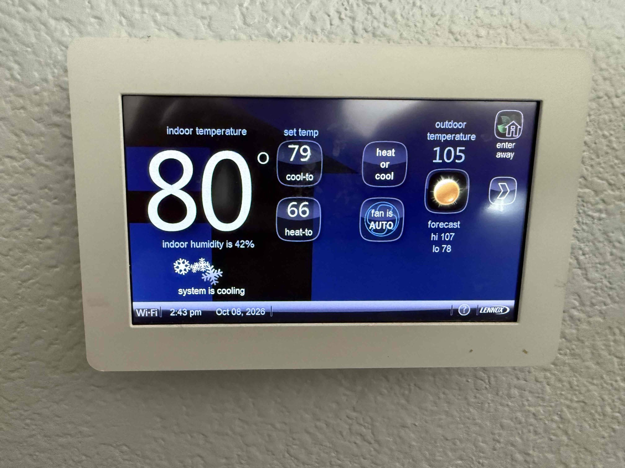 Performed indoor unit /heating maintenance on (2) 2015 Lennox 80% gas furnaces in separate upstairs hallway attic accesses . Replaced customer supplied 5” media filters at attic filter racks. Cleared condensation drains, float switches at attic coils working. Cleaned off mechanical platforms. Cleaned out burner compartments. Nest thermostat and older Lennox touch thermostat working properly. Heating sequence of operations was performed properly. Zero carbon monoxide detected. Checked blower more and inducer motor amps. Heat rise, gas pressures, safeties and limits. Reme halo uv lights working , bulbs still working. Systems are heating safely and properly. Collected annual maintenance plan renewal. 