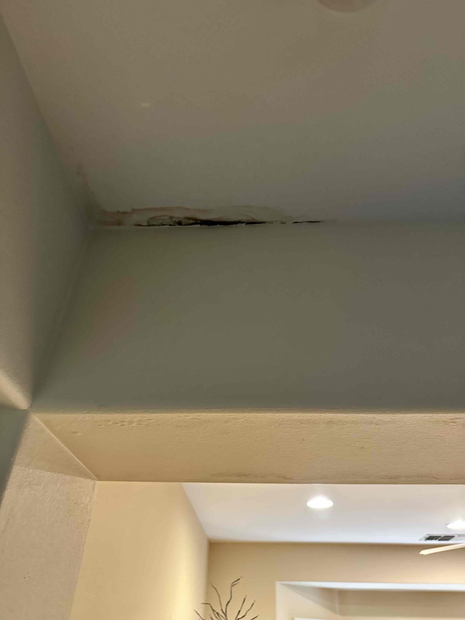 After Diagnostic found water leaking from coil installers will return tomorrow to secure water safety pan and level coil