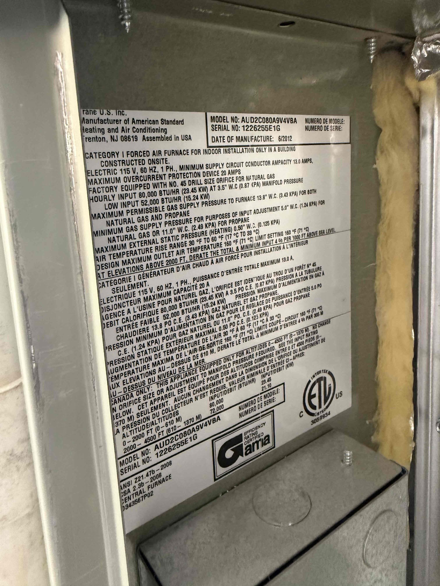 Palm Springs, CA - Performed annual heating maintenance on 2) 2010 and 2012 American Standard split systems. Upflow FAUs are located in garage and mechanical closet but from door entry. Replaced 2) 12x25 and 16x25 filters. Cleared condensation lines from faus. Client cycled heaters from thermostat. Cleaned out burners furnace. Verified heating sequence of operation is working properly according to manufacturer specifications. Checked and detected zero carbon monoxide. Checked microamps for flame sensor. Checked temperature rise. Everything checked out within range. Thermostats checked out operational. Systems are working properly in heating at this time of service. Gave client Starbucks gift card. 
