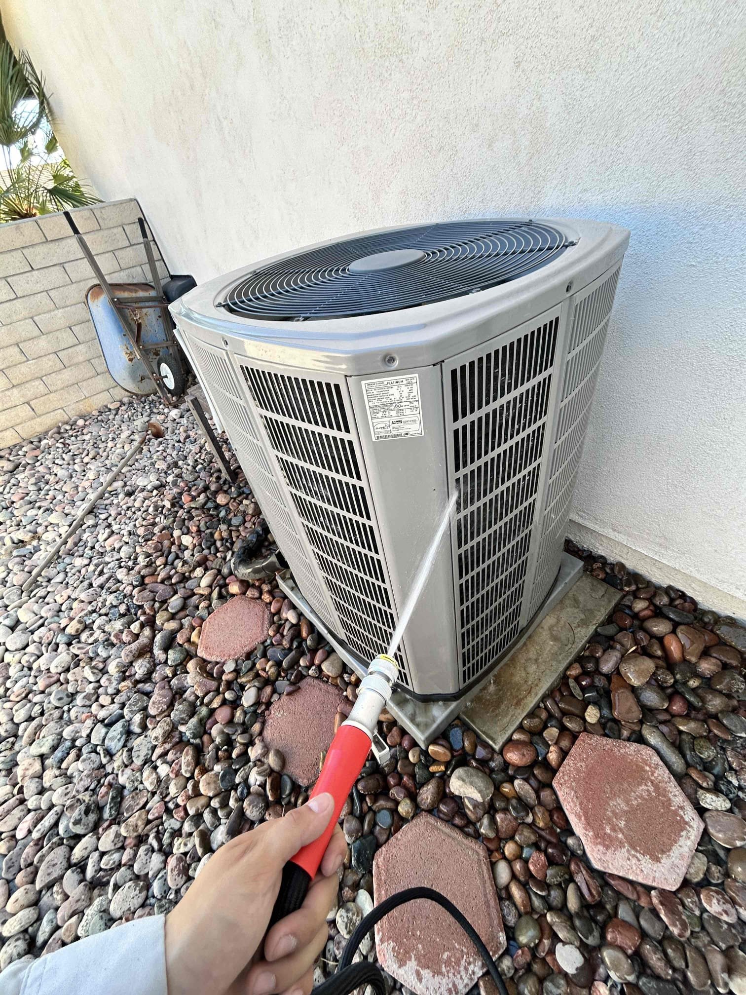 Performed annual preventative maintenance on 2019 American standard platinum split system. Washed the filter rack and washable air filter. Checked the thermostat, set to 1050 (as recorded), and verified the operating range for cooling and heating. Confirmed there were no active system alerts.
Maintenance and Operational Checks
* Inspected the gas valve, burner assembly, and safety switches.
* Checked the capacitor and verified heating operation.
* Checked system operating ranges and cycling.
* Tested cooling operation and checked compressor performance.
* Inspected and washed the applicable outdoor components.
* Verified proper system response and confirmed no active alerts.
* Cleared the service-related alerts and verified the system responded appropriately.

Recommendations
Recommend adding a condensate drain safety switch as an optional safety upgrade. This device helps protect against potential water overflow caused by a clogged condensate drain line, helping prevent water damage.