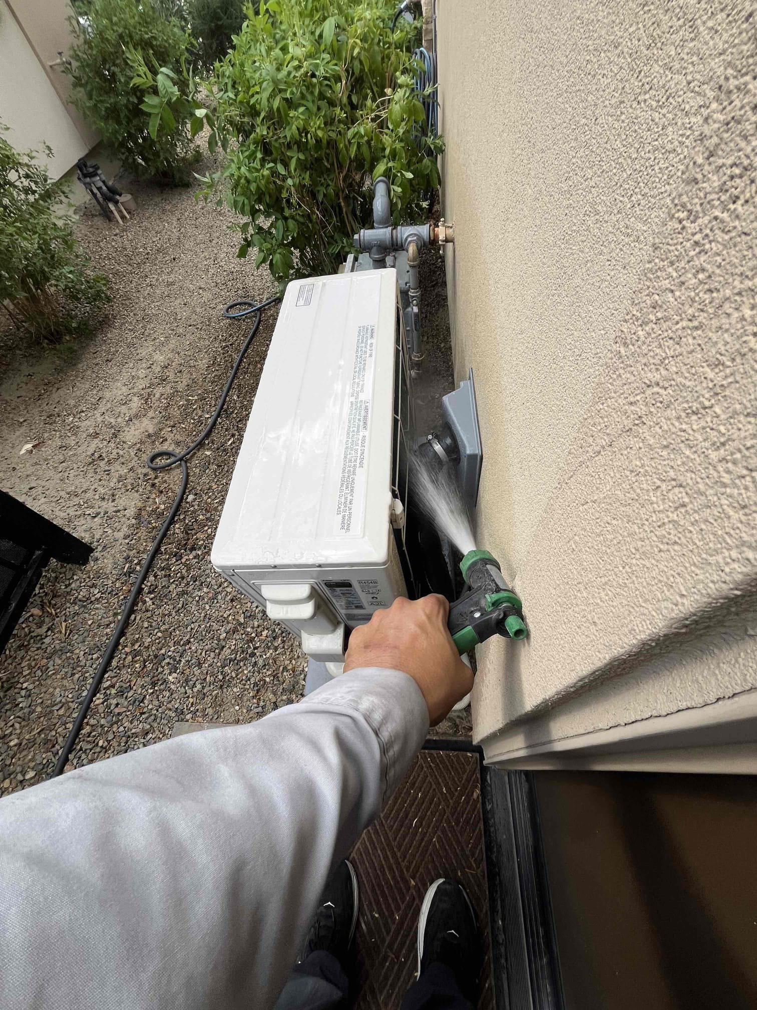 ❄️🔥💨
2017 Trane split system
90% furnace located in attic
Condenser located on ground

Semi annual HVAC fall service
Replaced filters located on lower wall, cycle equipment followed system, sequence of operation, at furnace check, heating safety sensors, gas, pressures, flame, sensor, burners, inducer fan motor, amps and voltage
Cleared condensation line, cleaned out burners, furnace, and mechanical platform
No carbon monoxide detected, air scrubber, checked out OK 

At Condenser, checked, capacitor, fan motor, compressor, amps and voltage
Secured and clean electrical connections at condenser and fuse box
( found cracked wire nut for high voltage/ replaced both wire nuts)
Rinse condenser coil

Garage Ductless washable filters, and condenser coil
✅
Equipment checked out operational at this visit

☕️🎃
Gave Starbucks gift card for October maintenance

📆
Client will call office and schedule summer maintenance