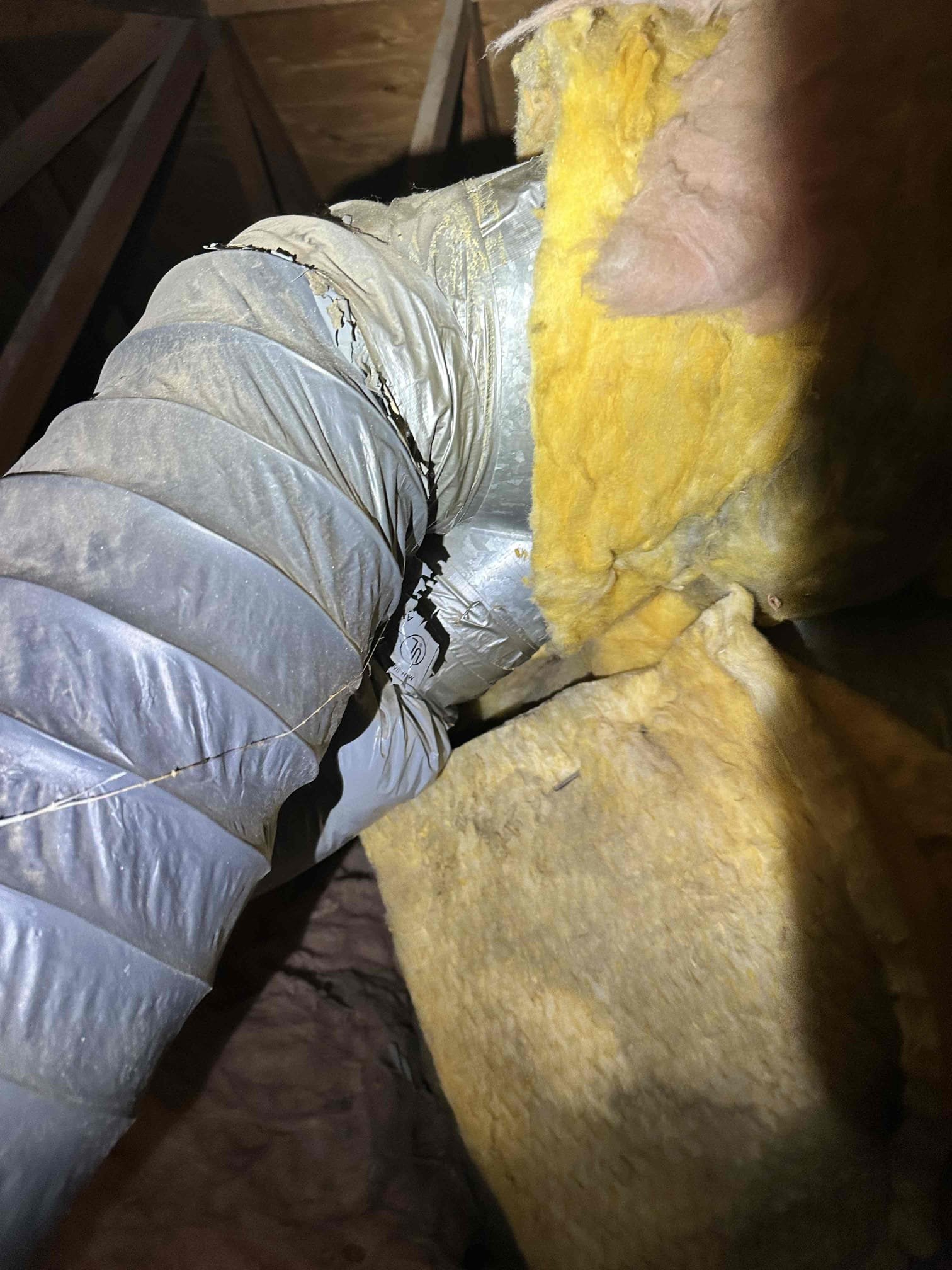 Sent estimate for duck Work in attic all accessible ducting