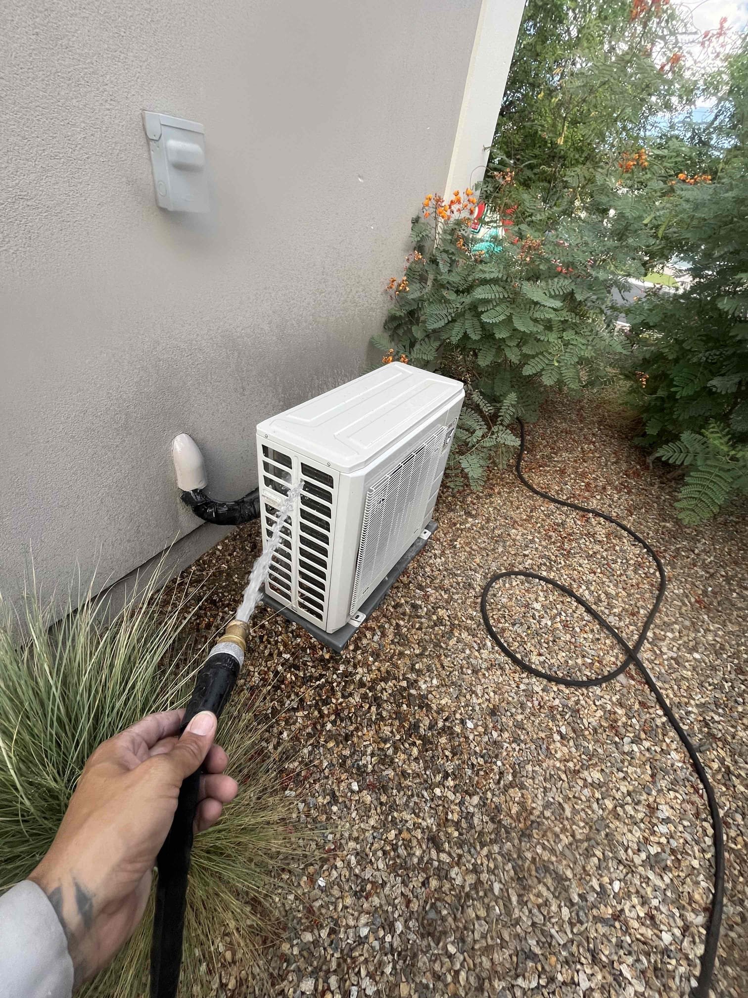 ❄️🔥💨
2021 Lennox split system
90% Furnace is located in attic
Condenser located on ground

Semi annual HVAC fall service
Left filter replacements, cycle equipment followed system, sequence of operation
Checked, inducer frame, motor, blower, motor, sensor, heating safety sensors, gas, pressures, burners, amps and voltage
Cleared condensation lines
Cleaned off furnace and mechanical platform
No carbon monoxide detected

At condenser check, capacitor, star, kit, fan motor, compressor, amps and voltage
Rinsed condenser coil
Thermostat checked out OK

Garage ductless unit rinsed, washable filter and condenser

✅
System checked out operational at this visit

🎃☕️
Gave client Starbucks gift card for October maintenance

📆
Booked winter service

Attached is an estimate for capacitor replacement 
Condenser run capacitor 