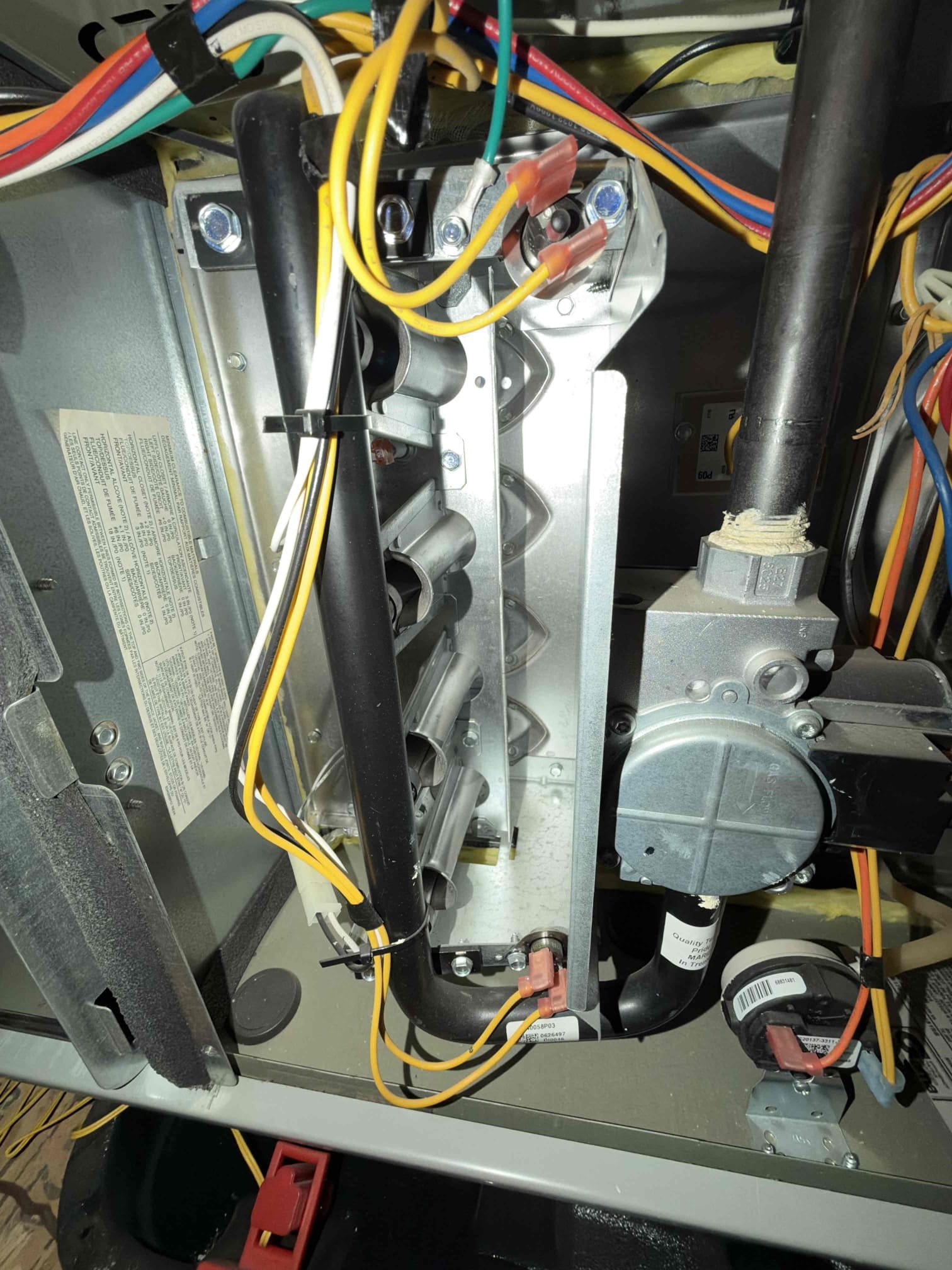 Maintenance on an American Standard silver series 4 ton horizontal split system. Attic access in master bedroom closet. 20 x 30 filter located in hallway. Condensation line cleared filter changed. Verified all electrical and safety. Check system sequence of operation. Checked inducer fan motor amps, check pressure switch, checked igniter and flame sensor, check 24 V on gas valve, verify, flame, and manifold, checked blower motor and capacitor, check temperature split. System is working per manufacture spec. Perform mini split maintenance in Casita and garage. Gave thank you card card to client