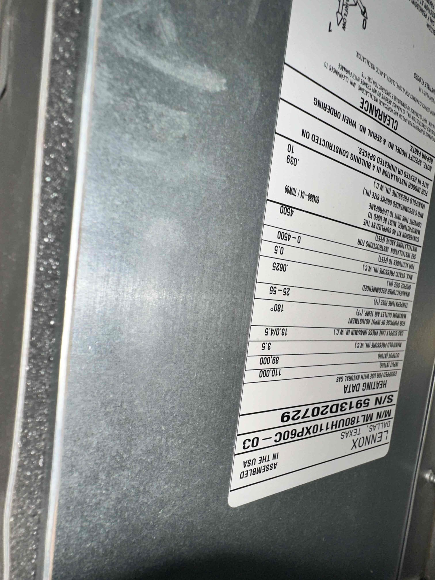 Performed annual maintenance in heat on a Lennox split location master bedroom closet, followed Sequence of operation Changed filters checked amps on blower motor capacitor limit switches safety switches working at range cleared burners cycled burners cleared condensation line unit is working to manufacture specification in heat 