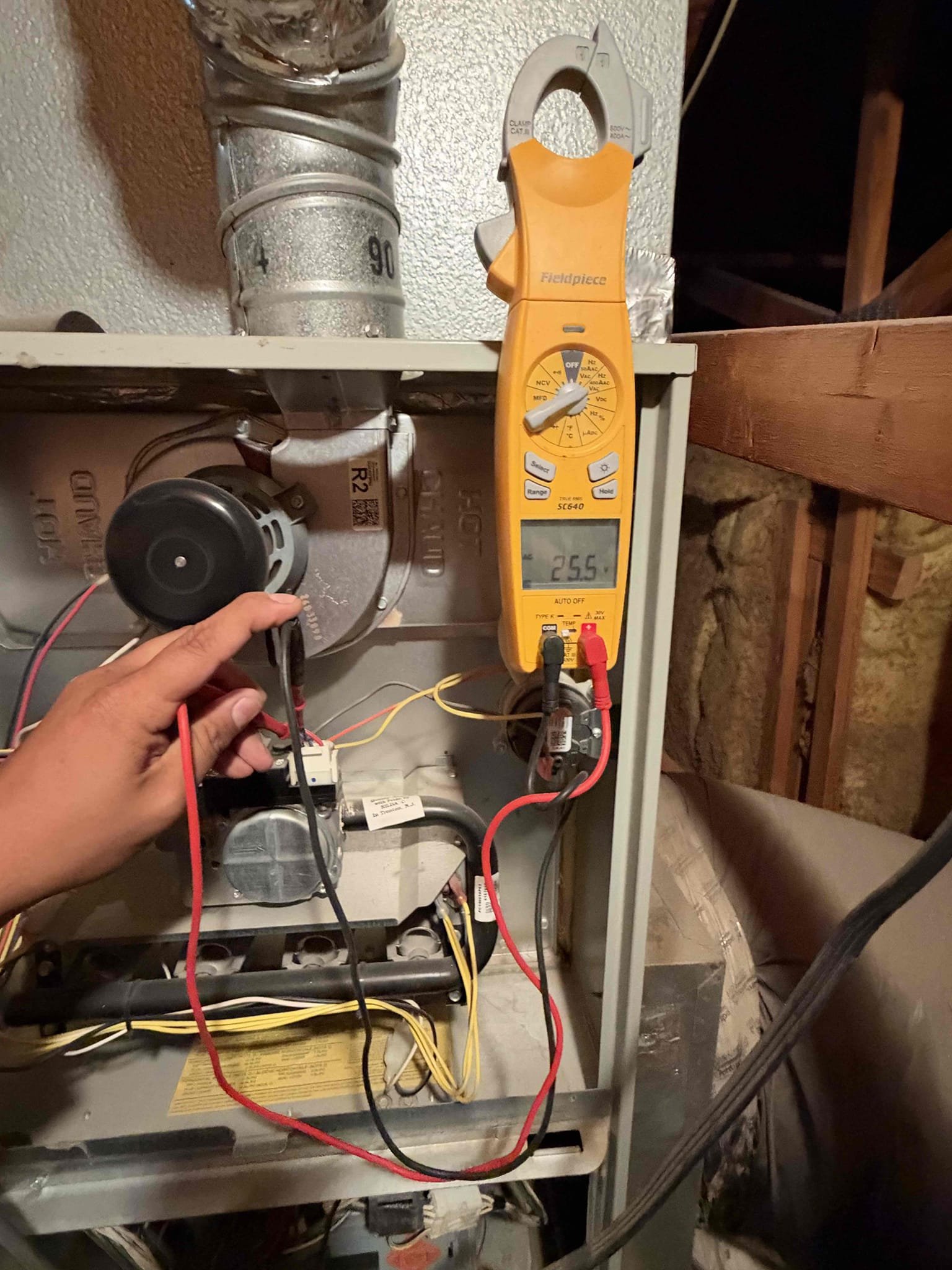 Maintenance on an American Standard platinum series allegiance 4 ton upflow split system. 20 x 30 filter located in hallway. Condensation line is cleared filter changed. Honeywell thermostat working properly. Attic access, and hallway. Verified all electrical and safety. Checked system sequence of operation. Checked inducer fan motor amps, checked pressure switch, checked sensor and igniter, checked 24 V on gas valve, checked blower motor. Cleaned all electrical and gas compartment. Changed batteries in humidifier sensor. System is working at time of maintenance. Spoke with client about age of equipment. 