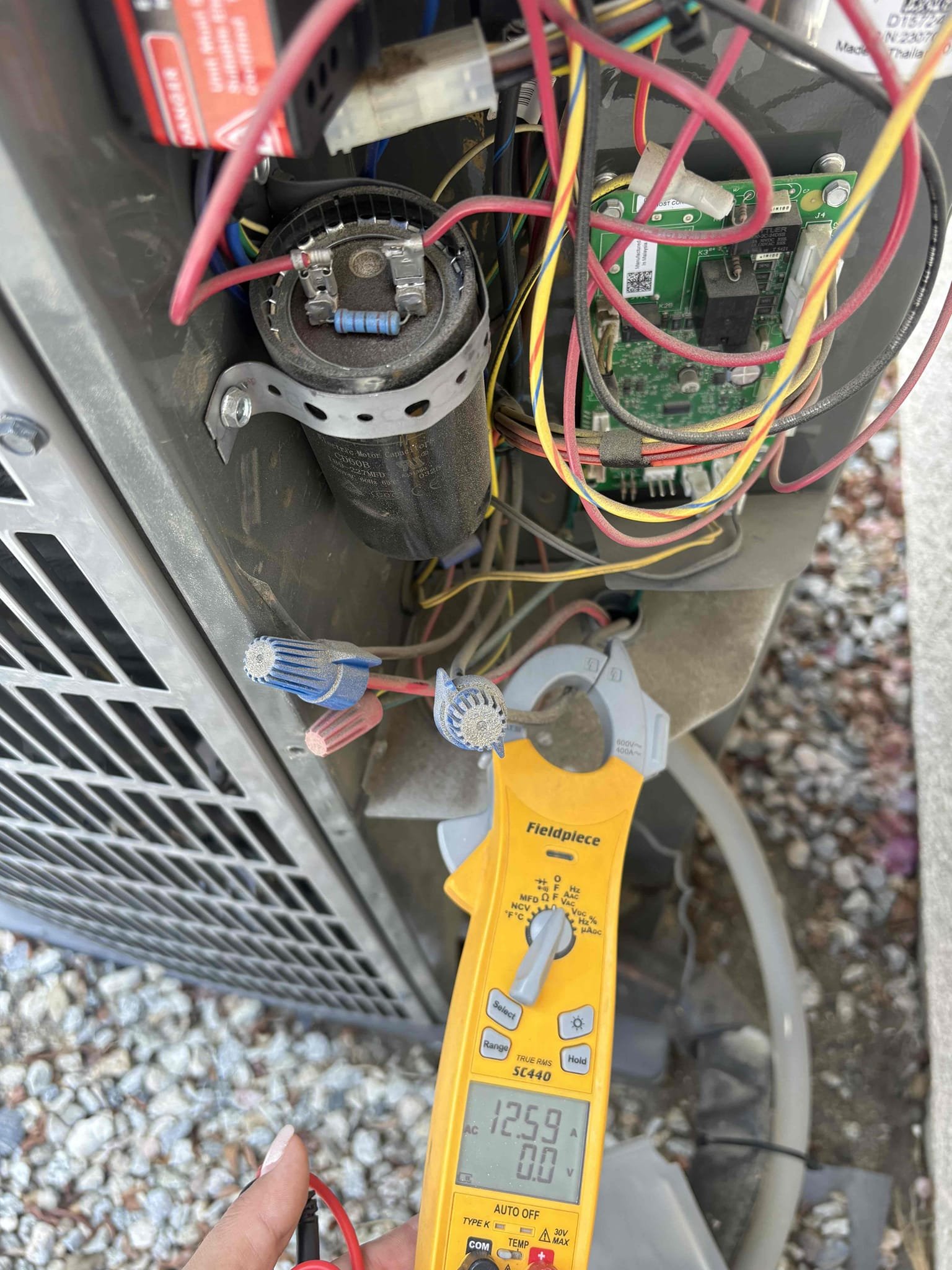 Today’s demand called consistent of one American standard no cooling. After turning the thermostat on cooling condenser fan motor was operating compressor turned on blower motor did not turn on. I replaced the filter. It was not too dirty amps at the condenser checked out in the correct range, capacitor checked out. System was running suction line began to freeze blower. Motor was still not running and there was an error code for the blower motor on the communication board. Attempted to check static pressure, but since the blower motor was not running, I was not able to confirm the static pressure at this time of service until motor has been replaced.Check voltage to blower motor voltage checked out blower motor has failed.
Motor will be replaced under warranty. Waiting for home owner to approve repair..