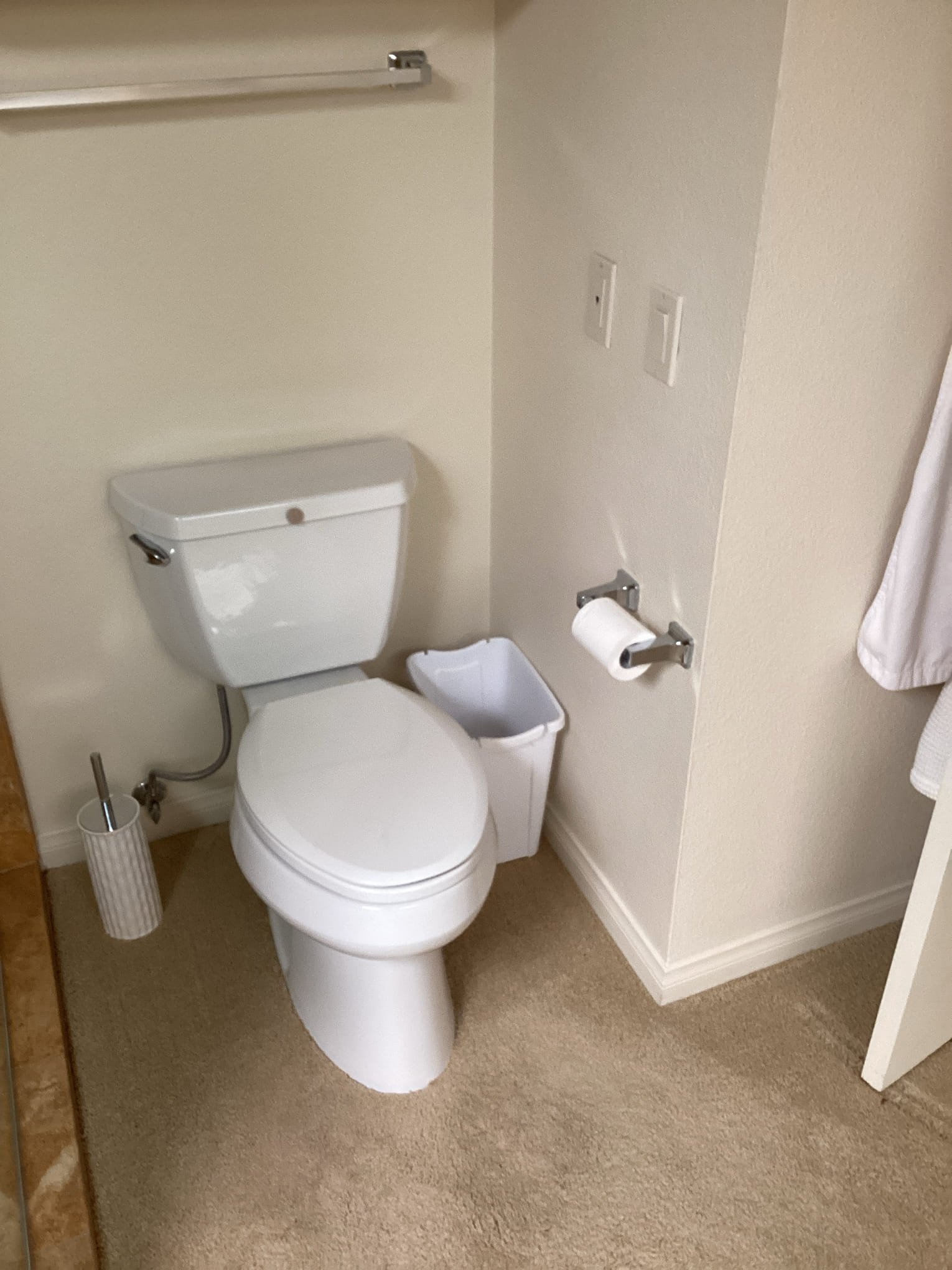 Arrived at customer’s home to give an estimate for hanging a ceiling fan and for cutting in an outlet for a bidet in master bedroom. Will hang customer supplied ceiling fan, cut in outlet, and replace bulb (free of charge). 1 tech 3 hrs