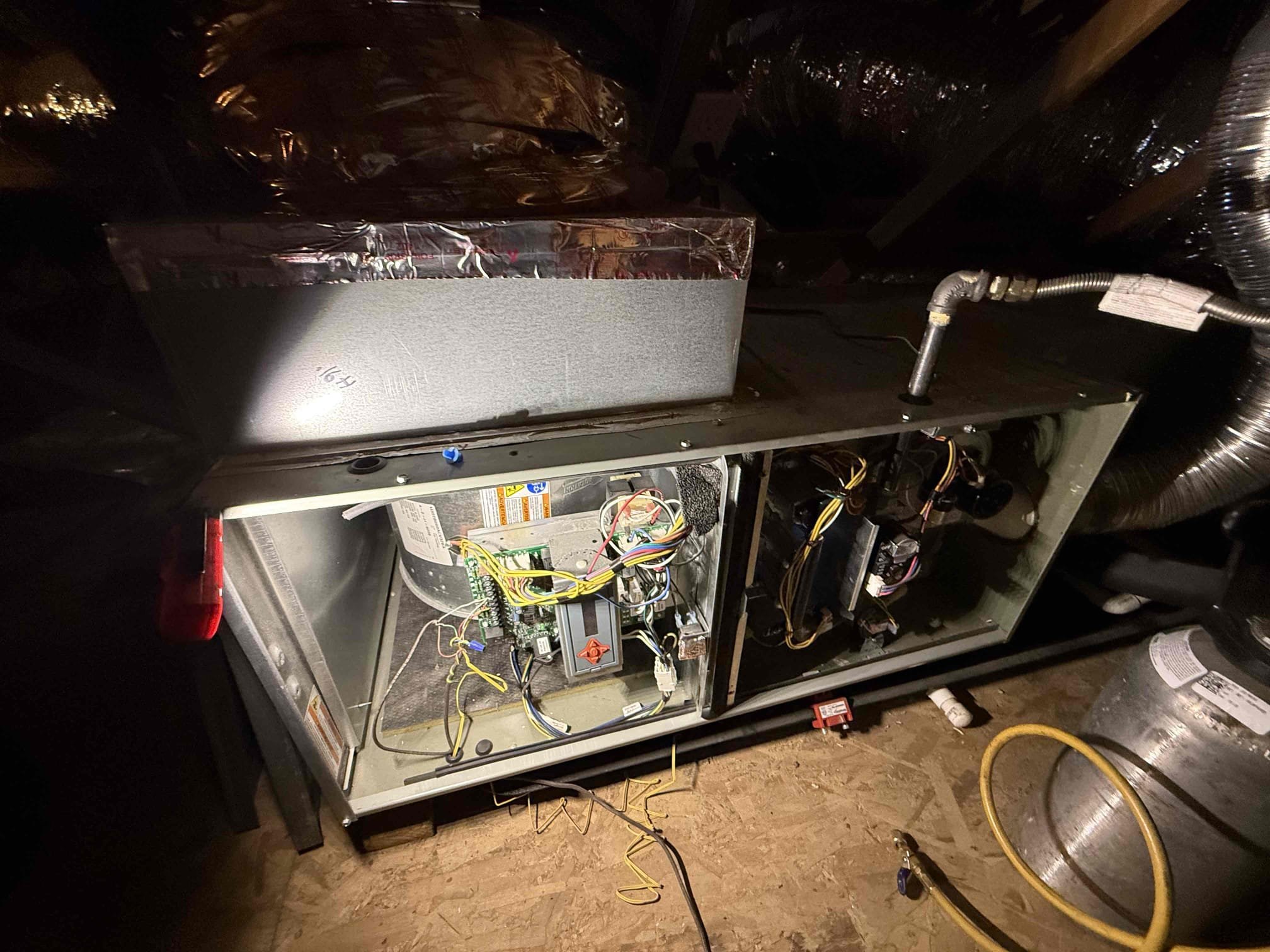 Performed annual heating maintenance on 2) 2018 American Standard platinum split systems. Replaced 2) 20x20 filters. Both faus are located in laundry room attic access. Cleared condensation lines from clear out valves. Cleaned out burners furnace. Verified heating sequence of operation is working properly according to manufacturer specifications. Checked and detected zero carbon monoxide. Checked temperature rise. Everything checked out in range. 1050 thermostats checked out operational. Both systems are working properly in heating at this time of service. Gave client Starbucks gift card. 