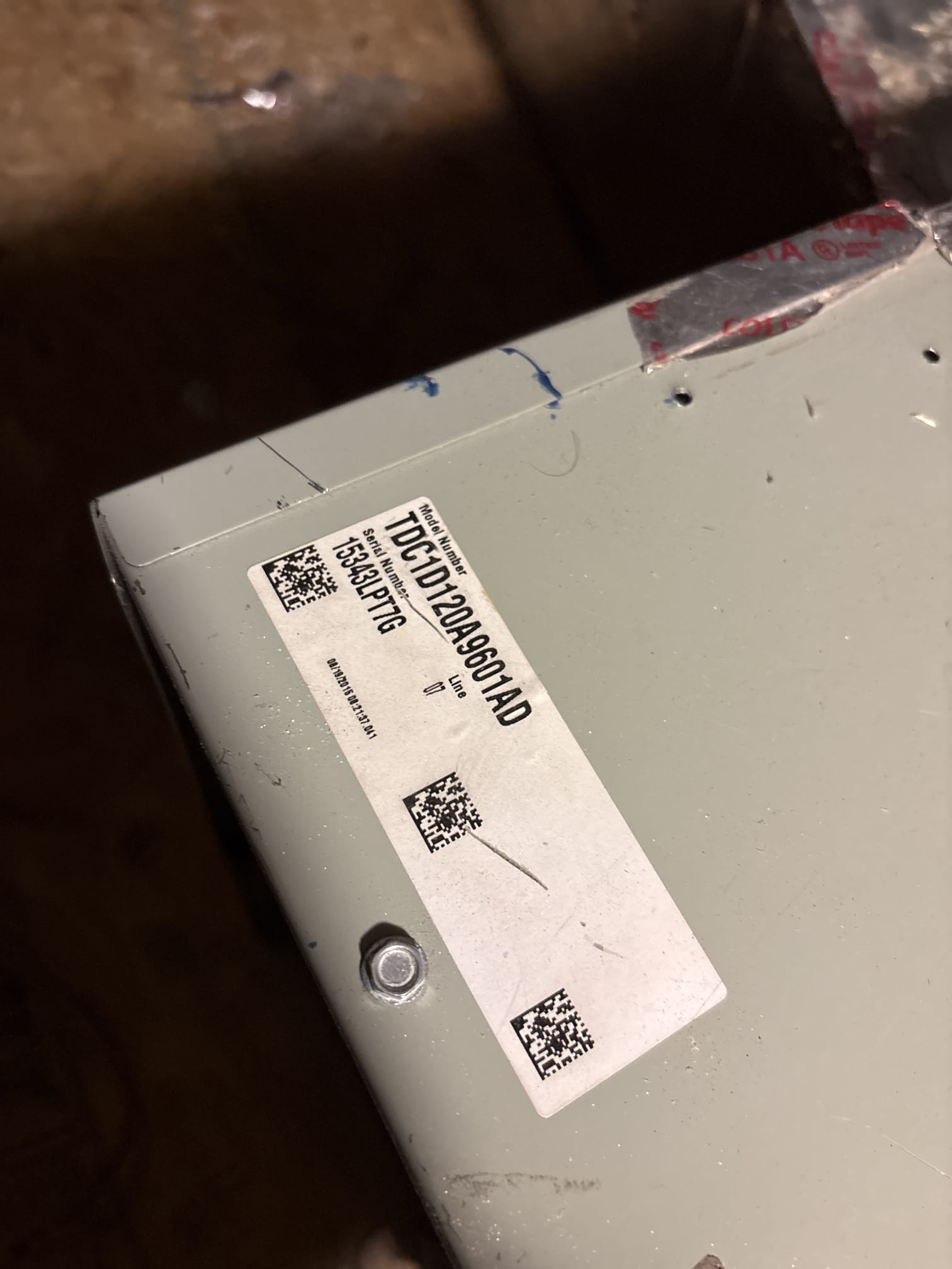 Installed 5 Ton American Standard Platinum 18 POV horizontal Split Heat