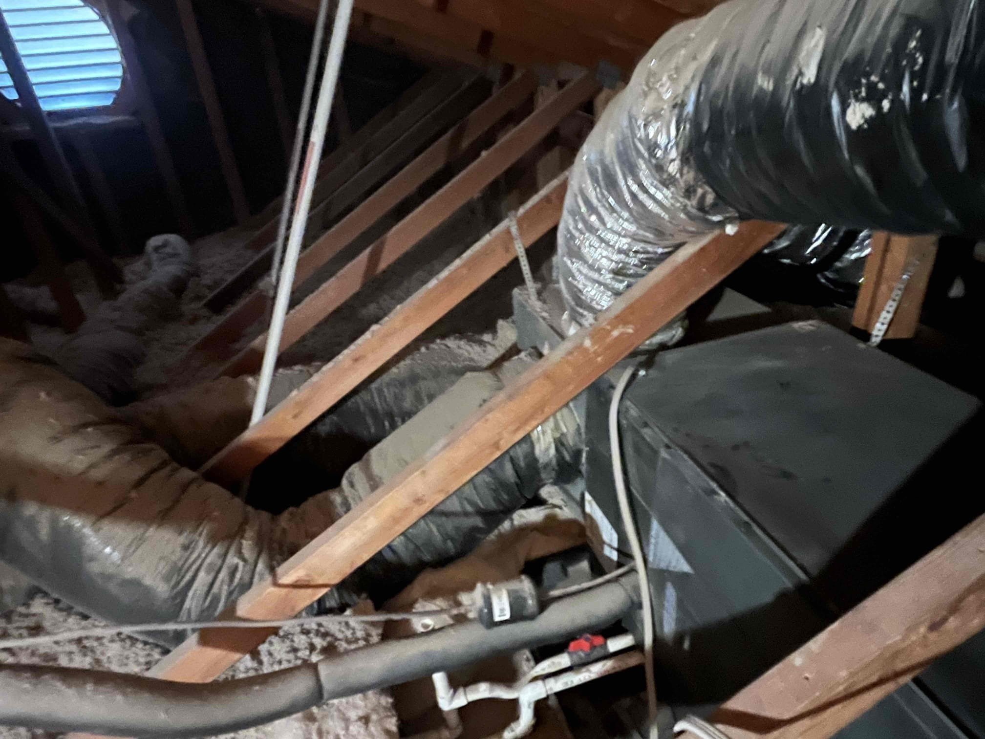 ❄️🔥💨
Two TAM9 split heat systems
Platinum series
Air handlers are located in attic
Both condensers are located on ground

semi annual HVAC fall service
Replaced filters throughout the house
Air handlers, rinsed collection cell filters, cleared condensation line
Ducting inspection checked out OK,
1050 thermostats checked out OK, cleaned out, air, handlers, and mechanical platform

At condenser
Verified reverse eval operation, checked fan motor and compressor amps
Rinsed both condensers
✅
Both units checked out operational at this visit

☕️🎃
Gave Starbucks gift card for October maintenance

📆
Booked summer maintenance