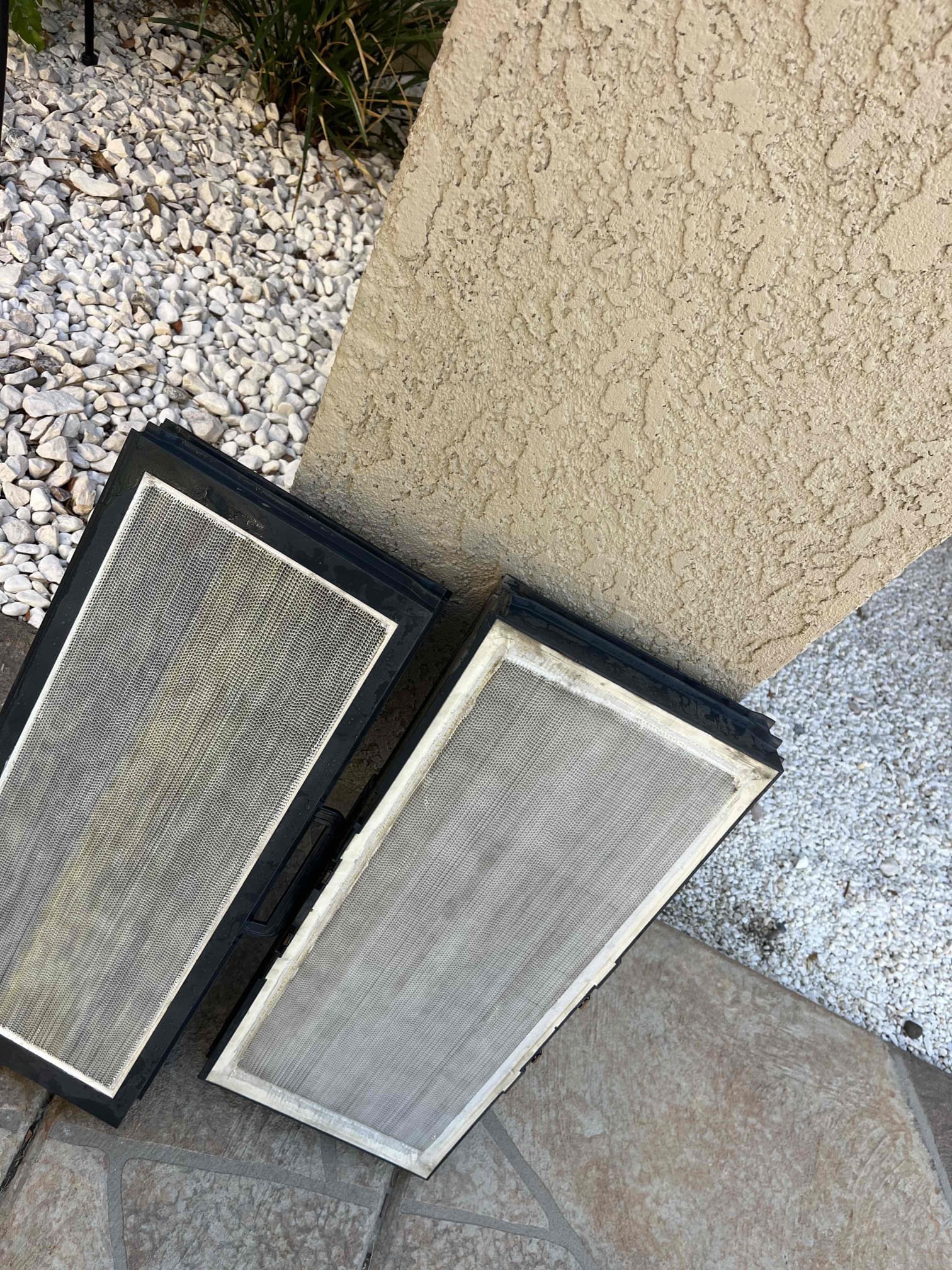 ❄️🔥💨
Two TAM9 split heat systems
Platinum series
Air handlers are located in attic
Both condensers are located on ground

semi annual HVAC fall service
Replaced filters throughout the house
Air handlers, rinsed collection cell filters, cleared condensation line
Ducting inspection checked out OK,
1050 thermostats checked out OK, cleaned out, air, handlers, and mechanical platform

At condenser
Verified reverse eval operation, checked fan motor and compressor amps
Rinsed both condensers
✅
Both units checked out operational at this visit

☕️🎃
Gave Starbucks gift card for October maintenance

📆
Booked summer maintenance