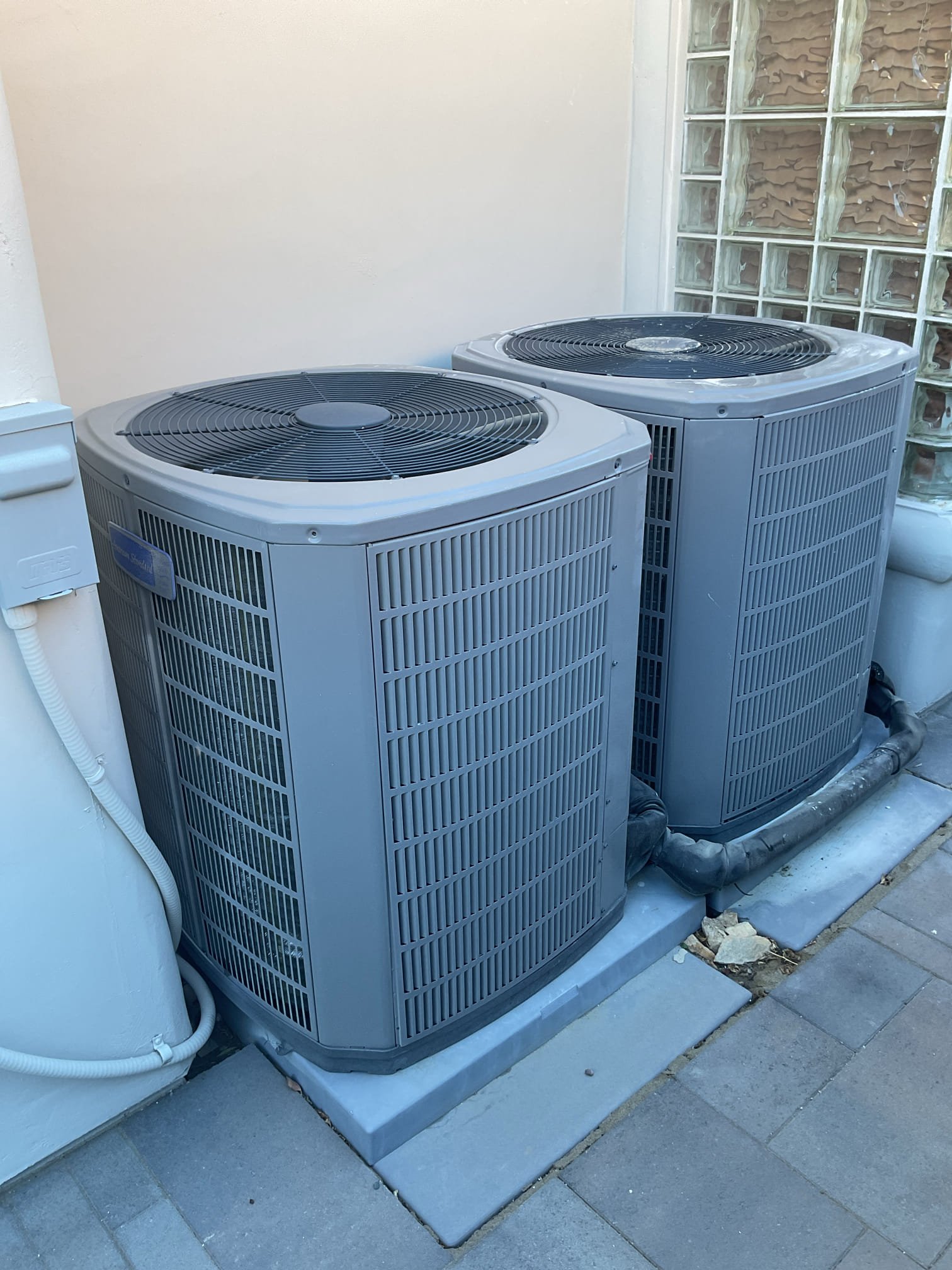 Performed annual heating maintenance on two 2022 American standard platinum split heat pumps, air handler located inside garage. changed two 20 x 25 filters located in filter racks. Checked thermostat for any error or fault codes. Check CDA and condensing unit for systems operation superheat, and sub cool. Checked amps in volts on compressor and condenser fan motor. Found all electrical components and refrigerant levels to be within manufactured specifications. Both systems are operating and heating properly at time of service Gave annual maintenance, Starbucks card