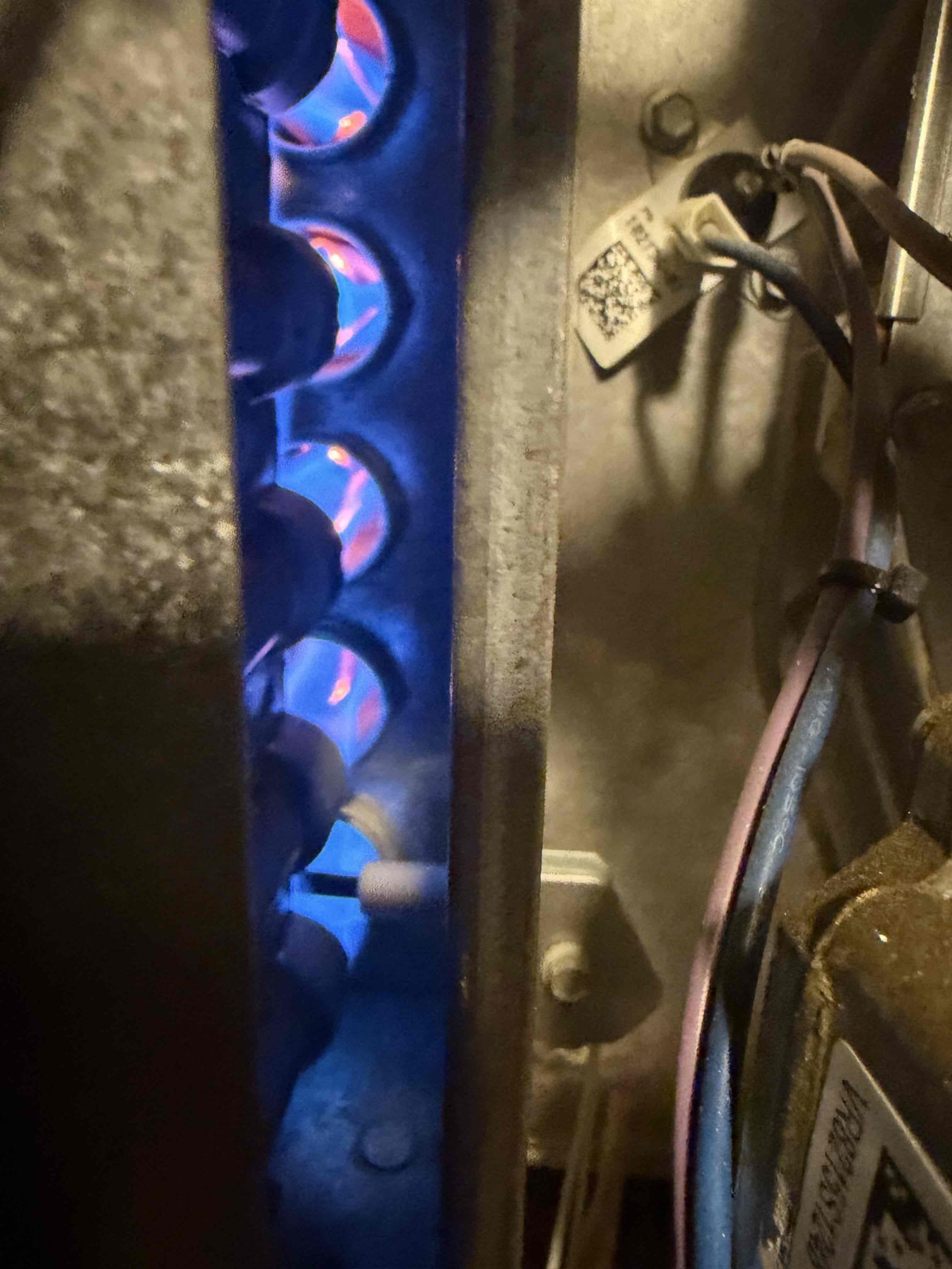 Performed an indoor safety maintenance on a Lennox furnaces. Filters located in ceiling, fau located in attic, attic access located in hallway, changed 20x30 & 14x14 filter, flushed condensation line, on fau followed sequence of operation, checked for amperage and voltage, checked for blower speed, check for any loose connections, check for temperature rise, everything within range also cleared dust accumulated inside electrical component. System is  working within specifications in heating at the time of maintenance. Gave Starbucks gift card